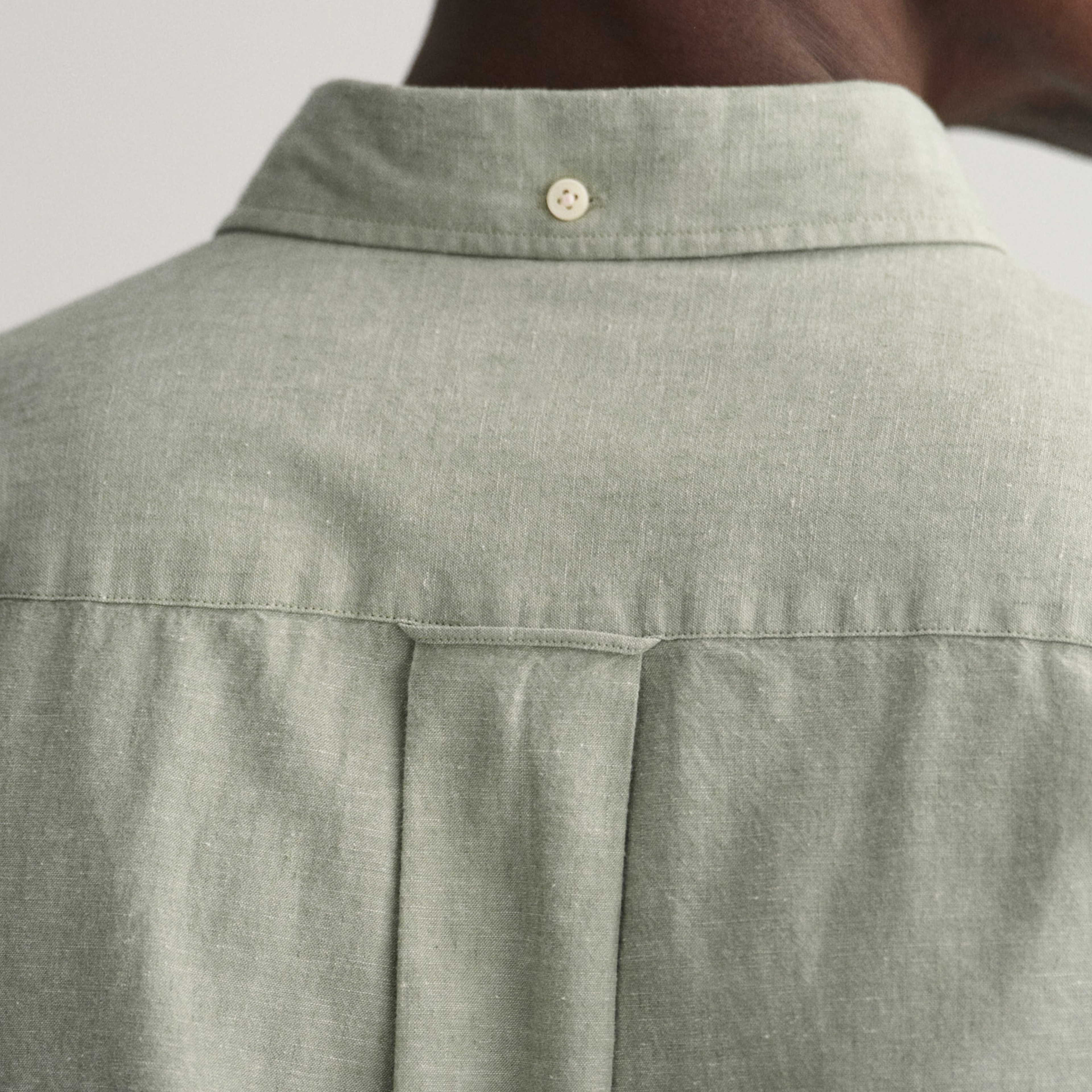 GANT Erkek Yeşil Regular Fit Keten Gömlek