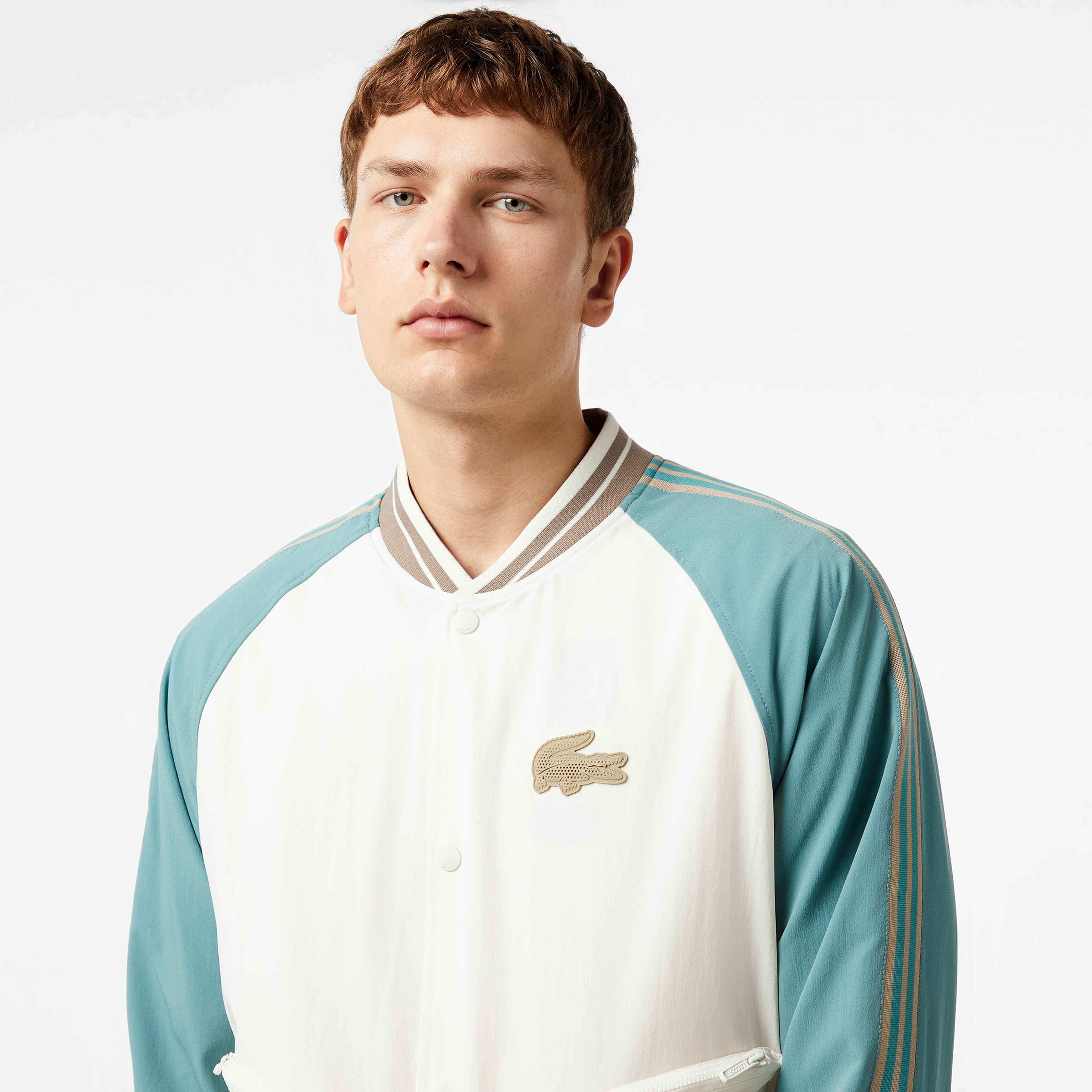 Lacoste x House of SuperStep Erkek Beyaz/Krem Ceket
