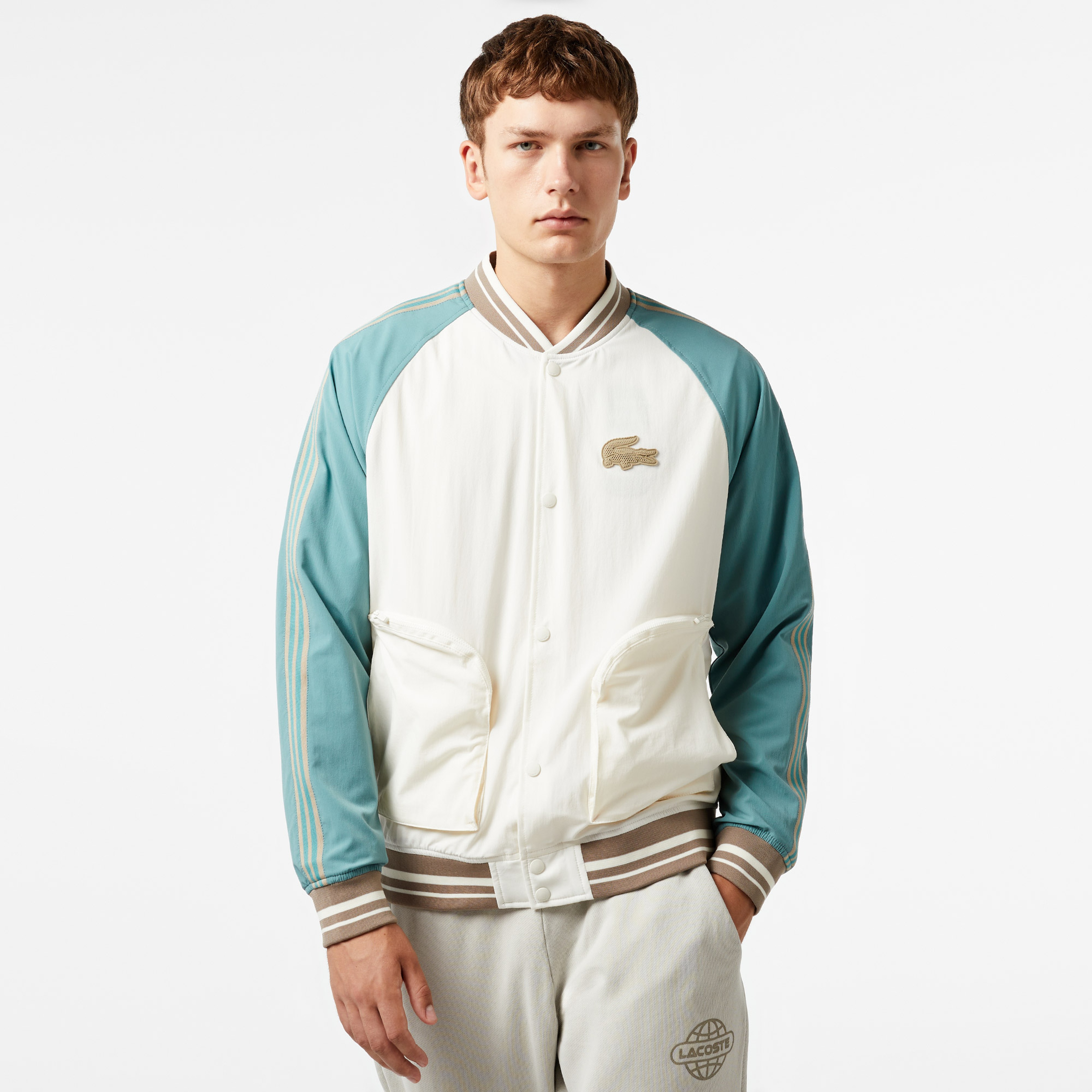 Lacoste x House of SuperStep Erkek Beyaz/Krem Ceket