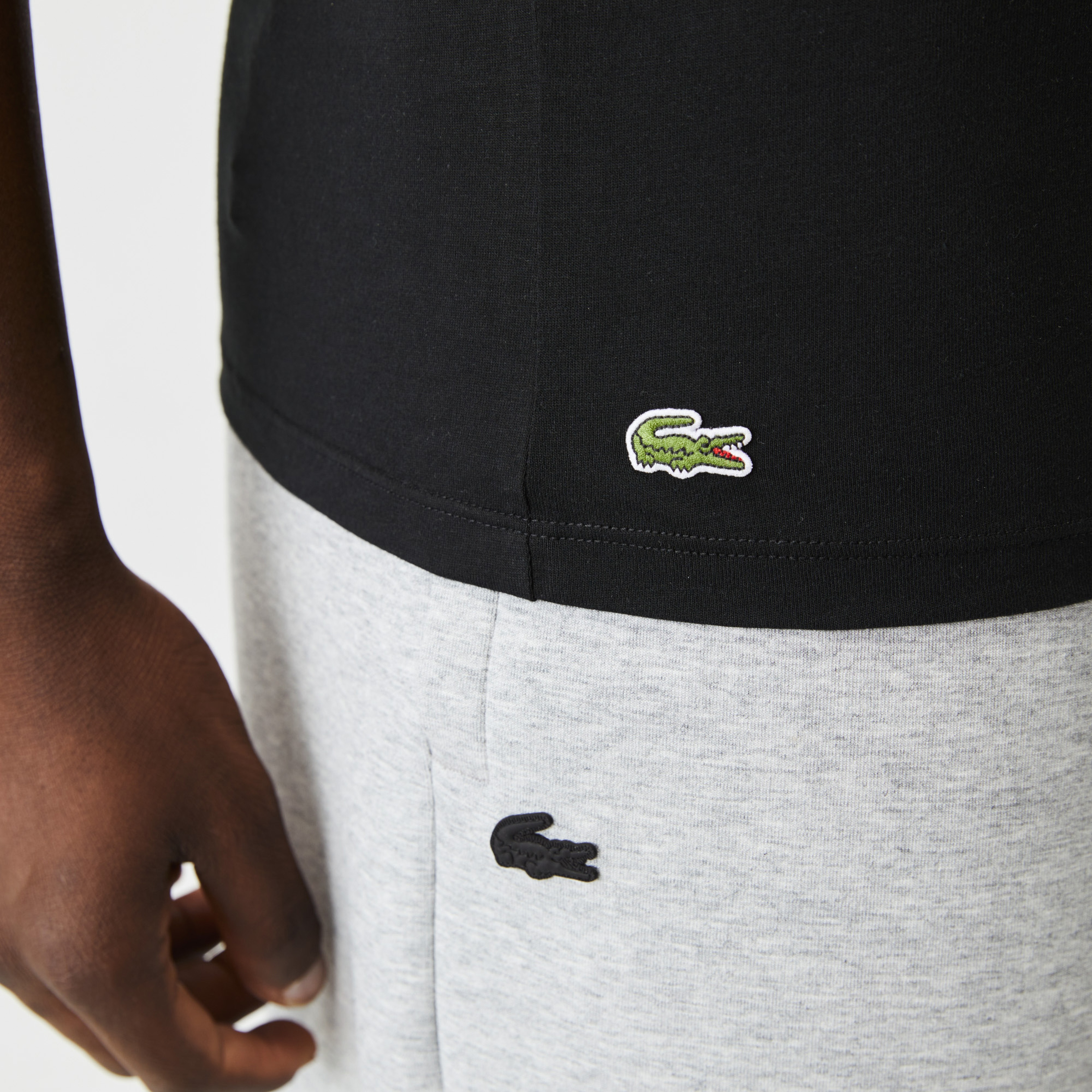 Erkek Slim Fit Bisiklet Yaka 3'lü Siyah T-Shirt