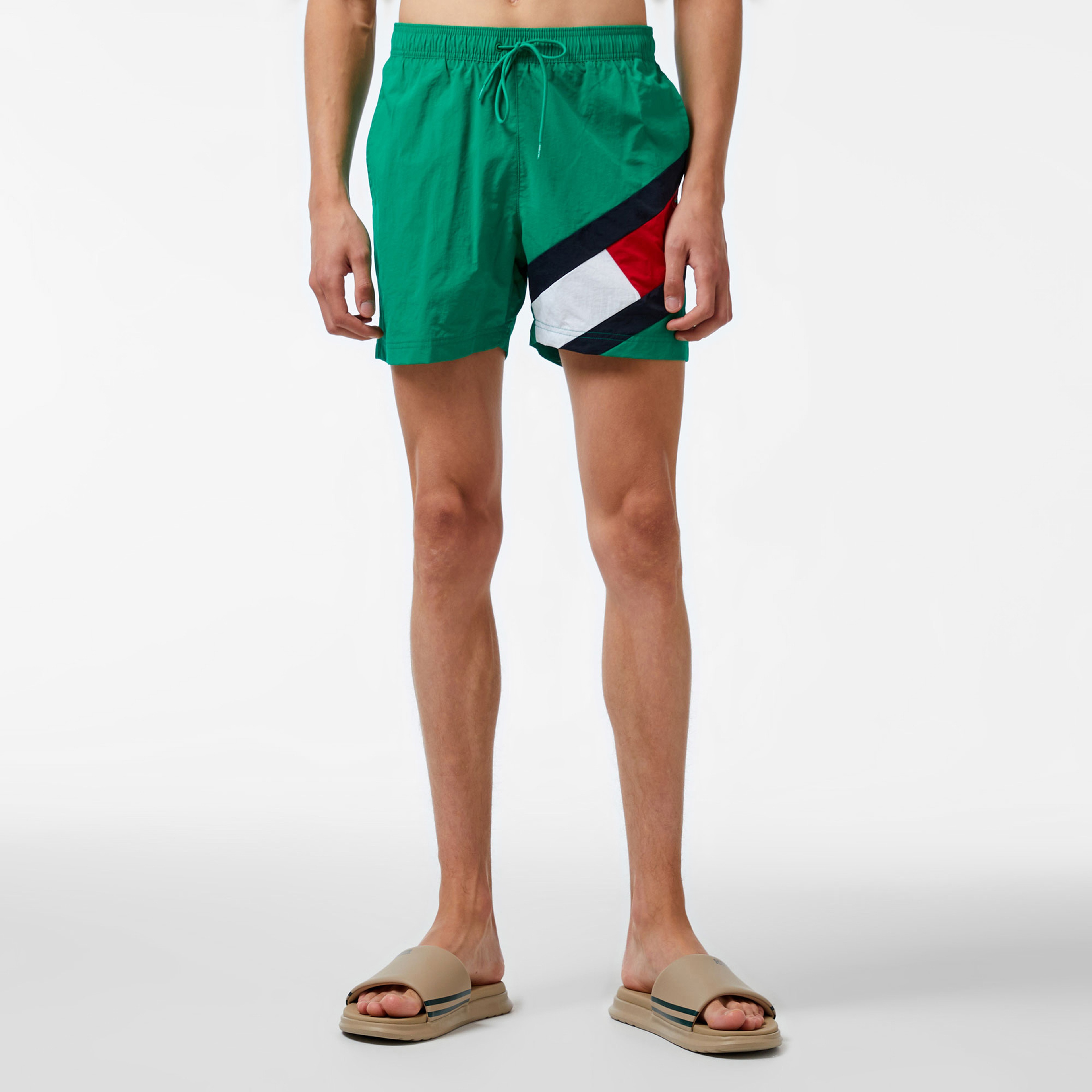 Tommy Hilfiger Sf Medium Drawstring Erkek Yeşil Deniz Şortu