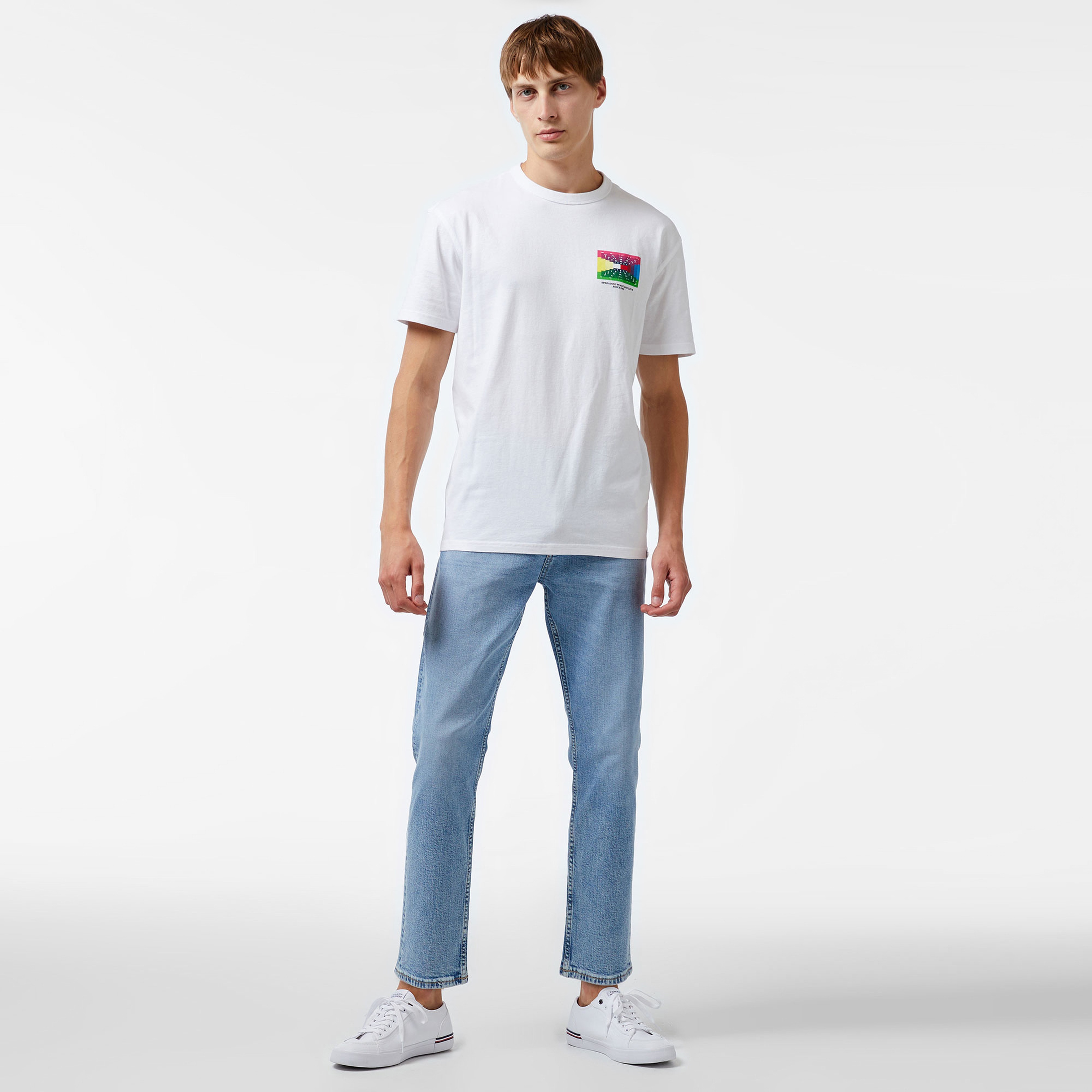 Tommy Hilfiger Erkek Beyaz Tshirt