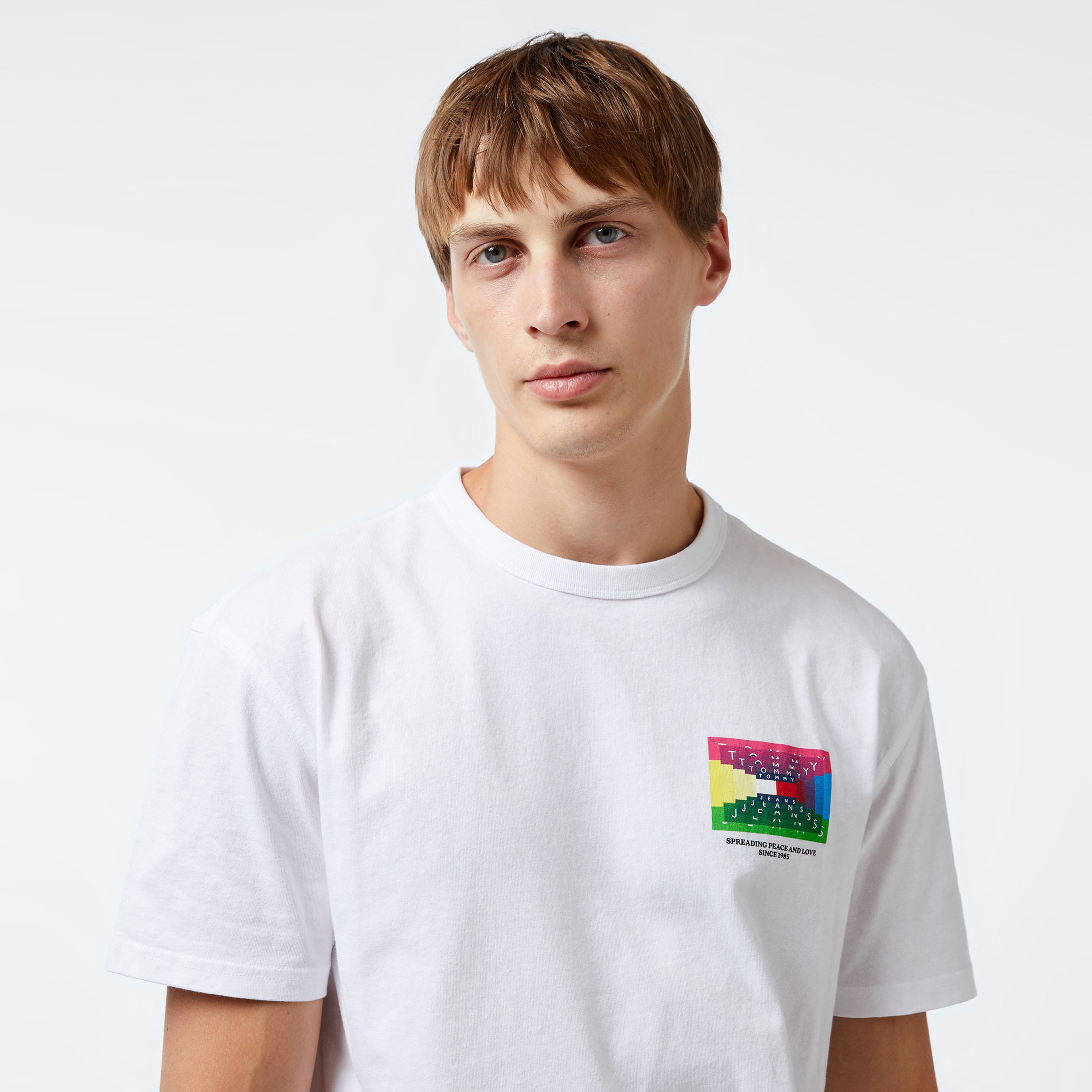 Tommy Hilfiger Erkek Beyaz Tshirt
