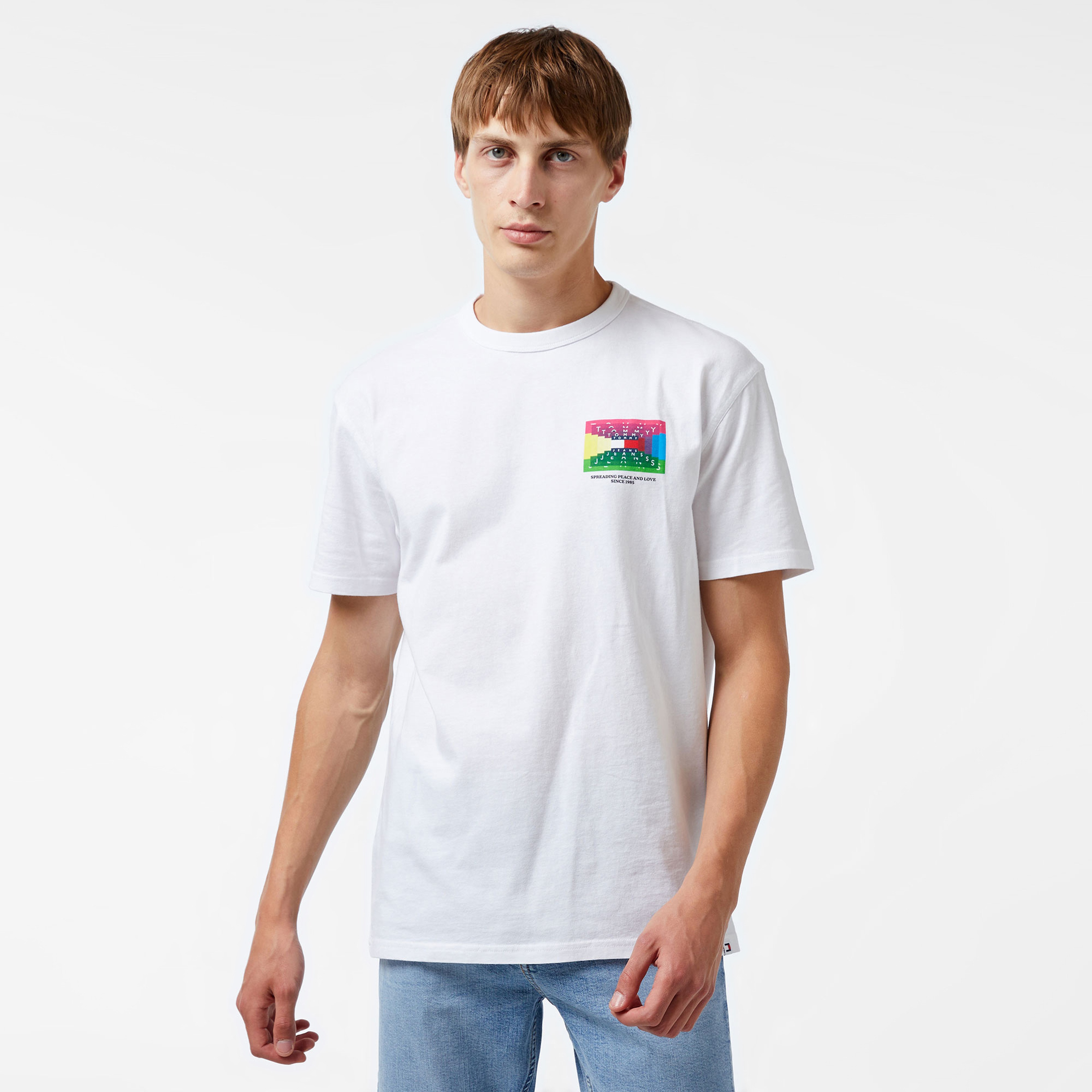 Tommy Hilfiger Erkek Beyaz Tshirt