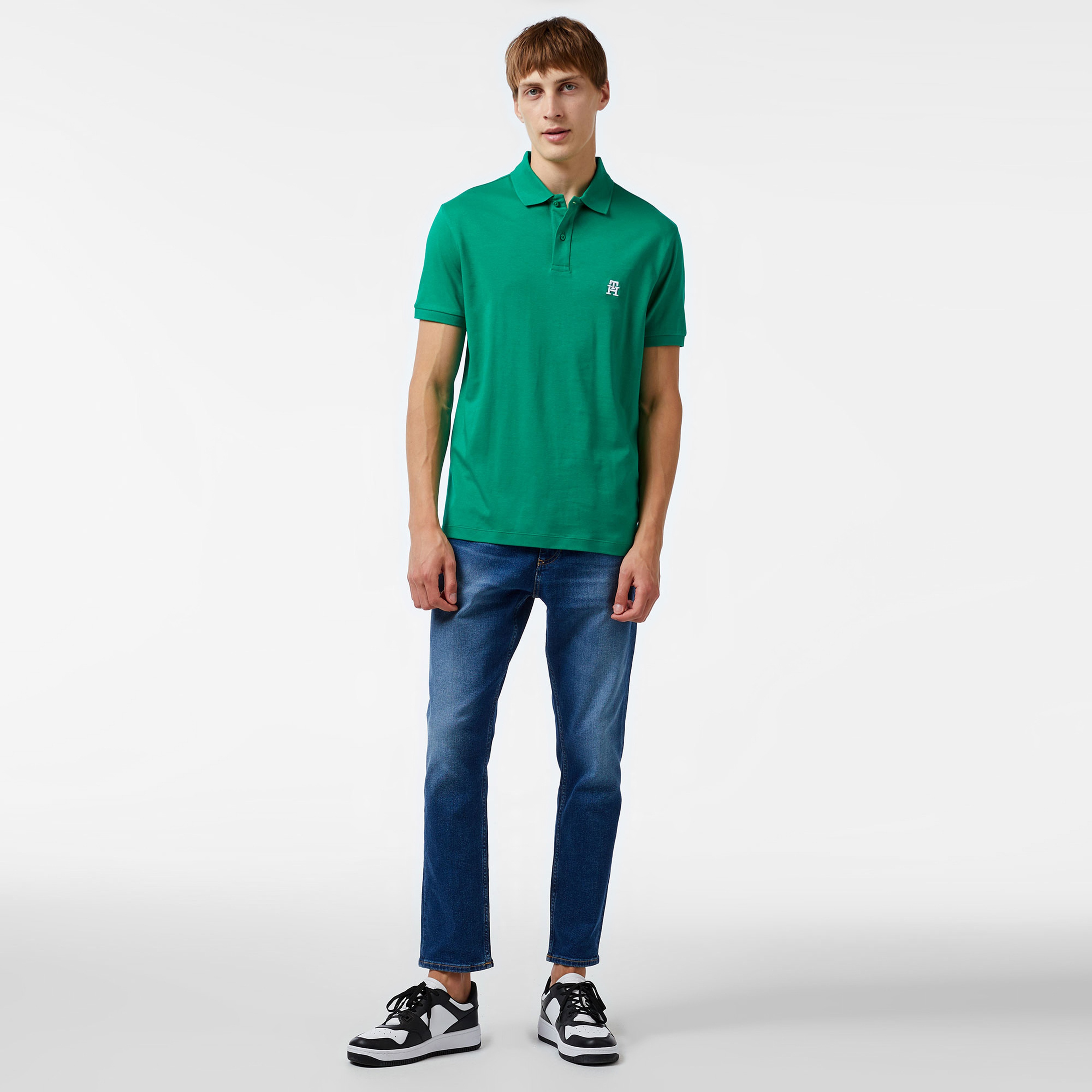 Tommy Hilfiger Erkek Yeşil Polo