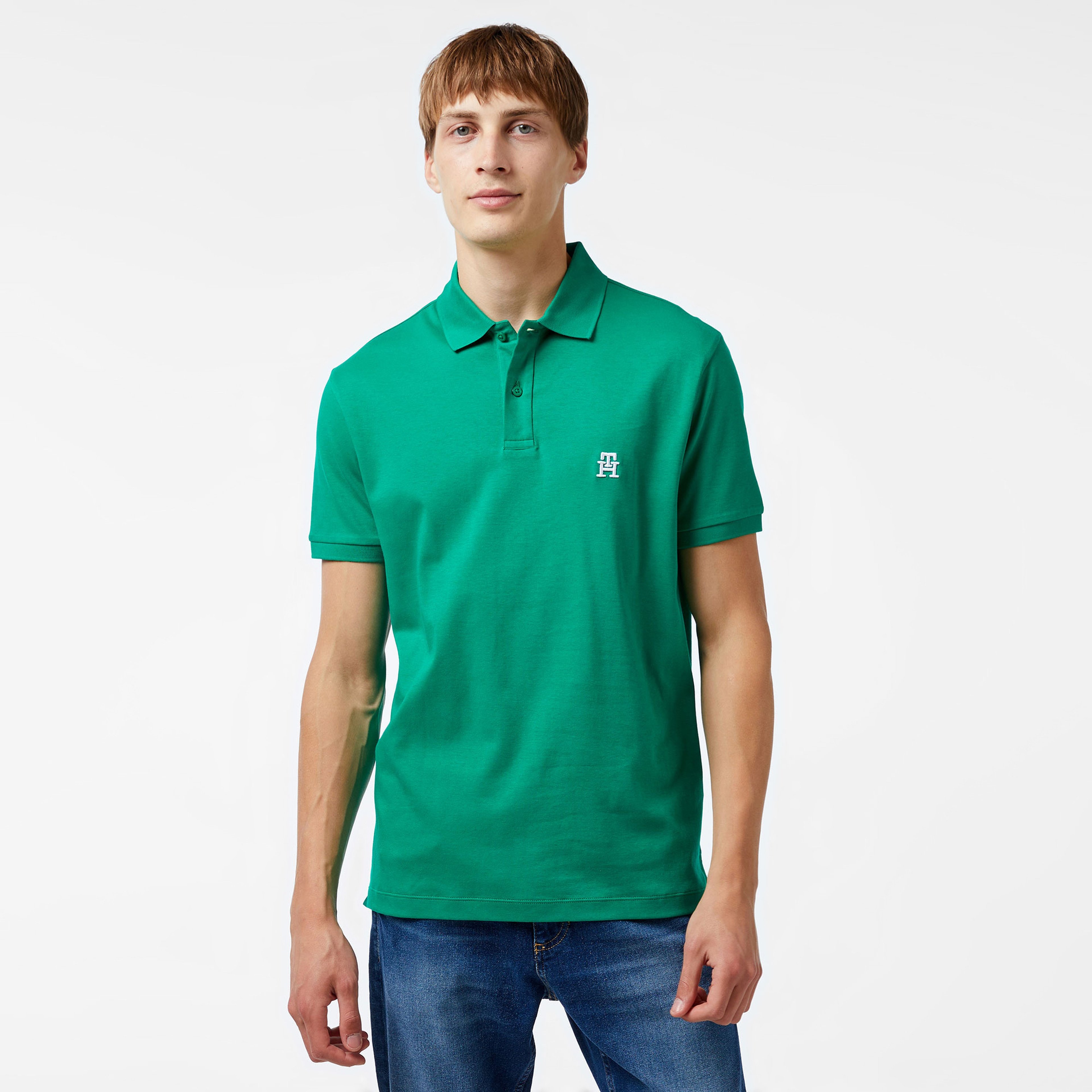 Tommy Hilfiger Erkek Yeşil Polo