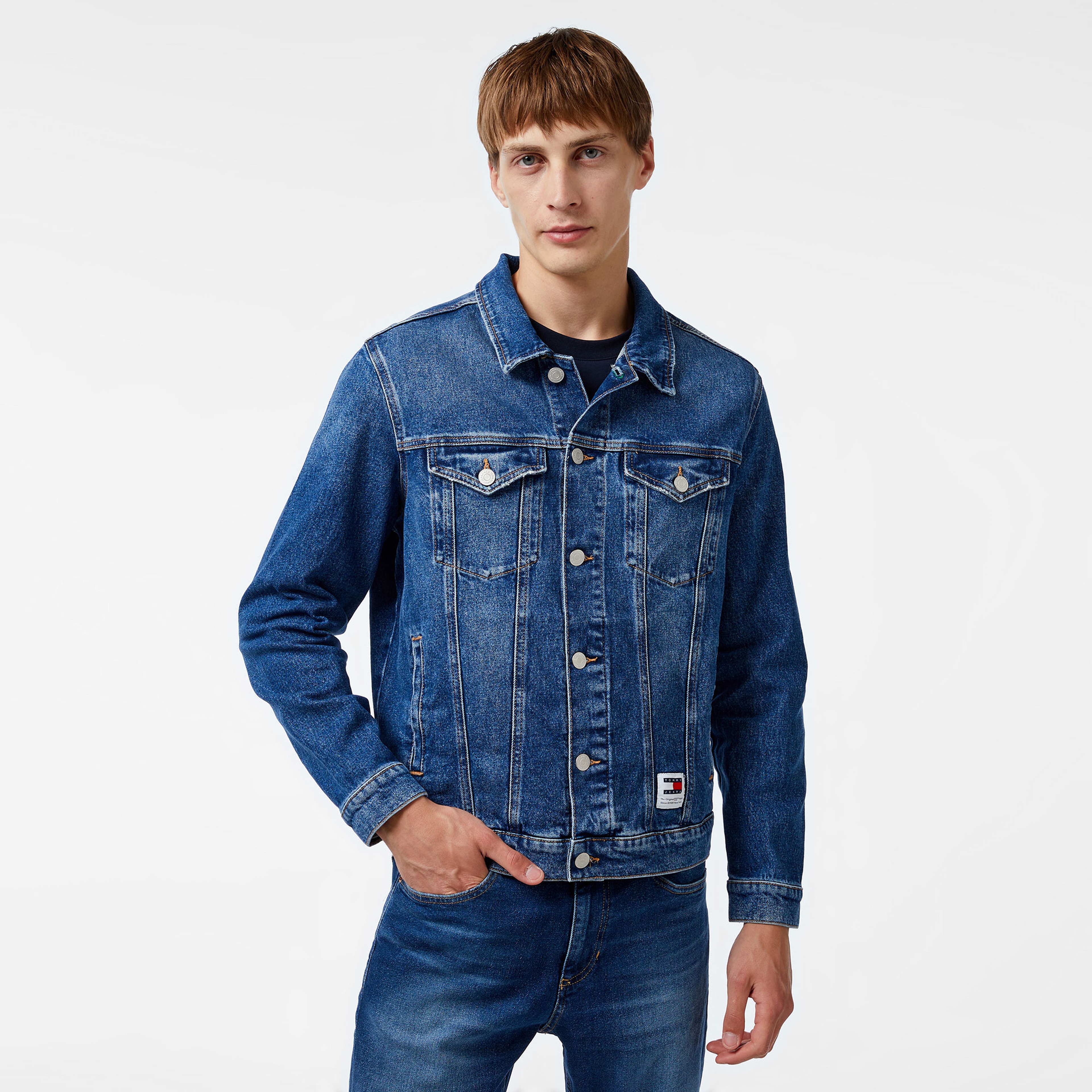 Tommy Hilfiger Erkek Mavi Mont