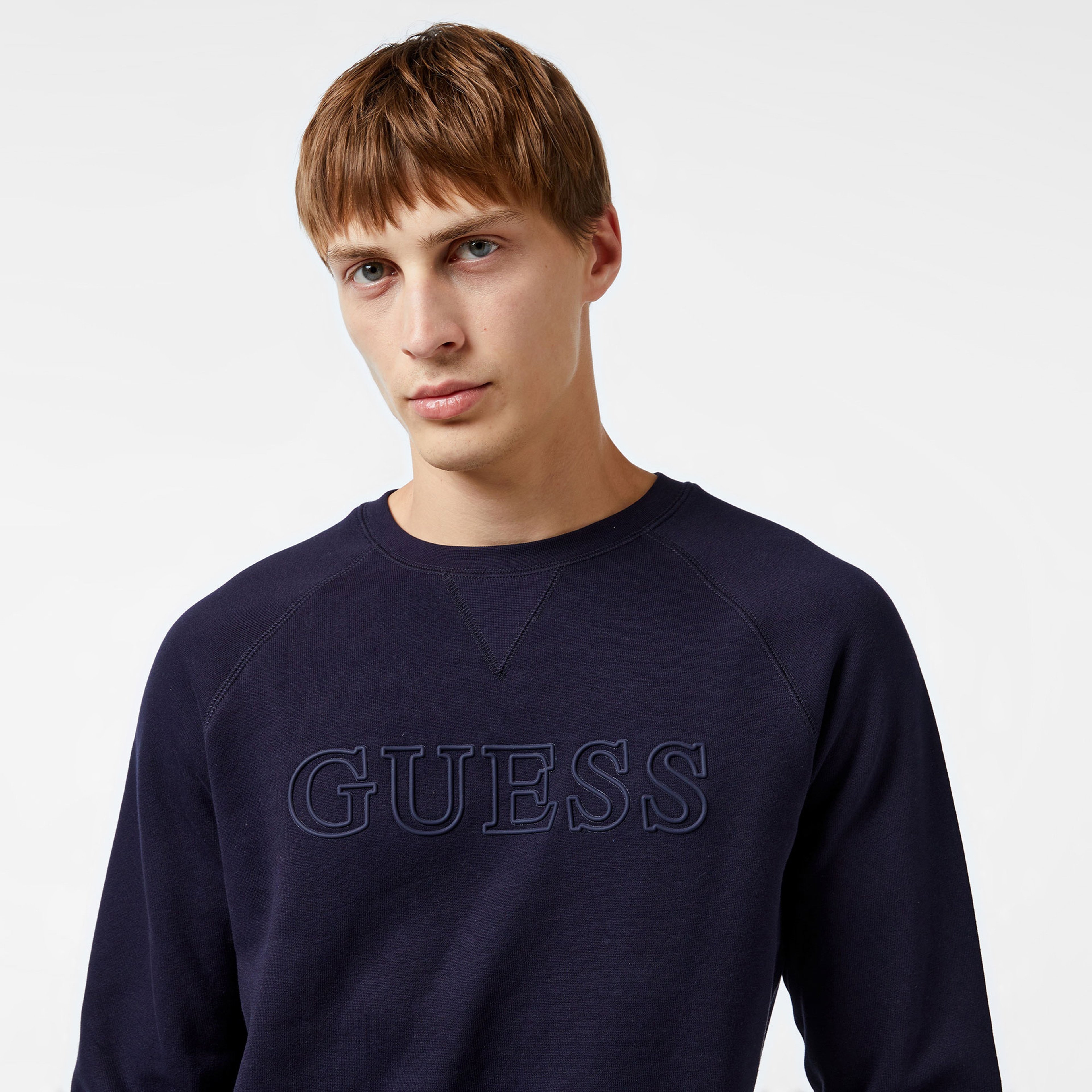 Guess Erkek Lacivert Sweatshirt