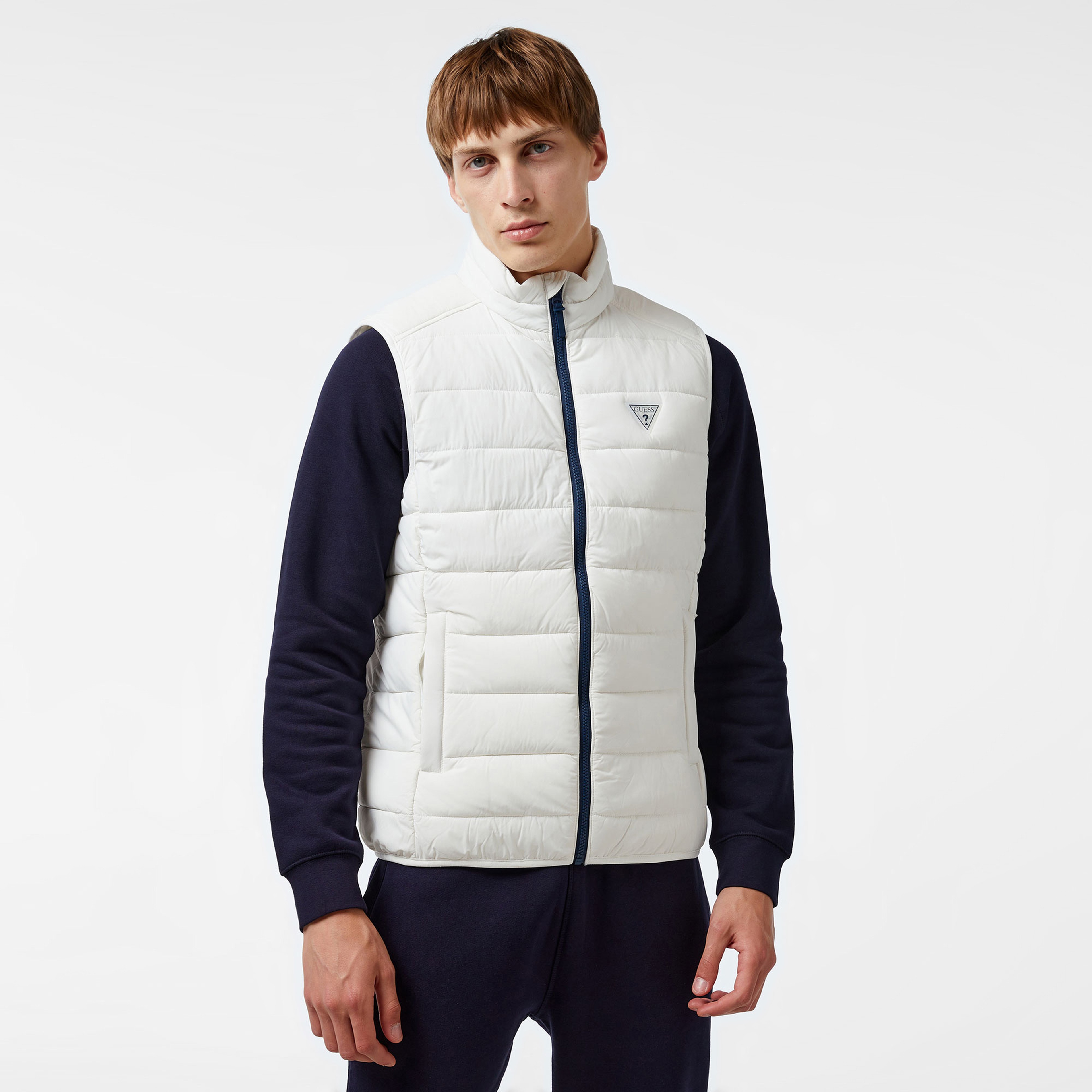 Guess Erkek Beyaz Yelek