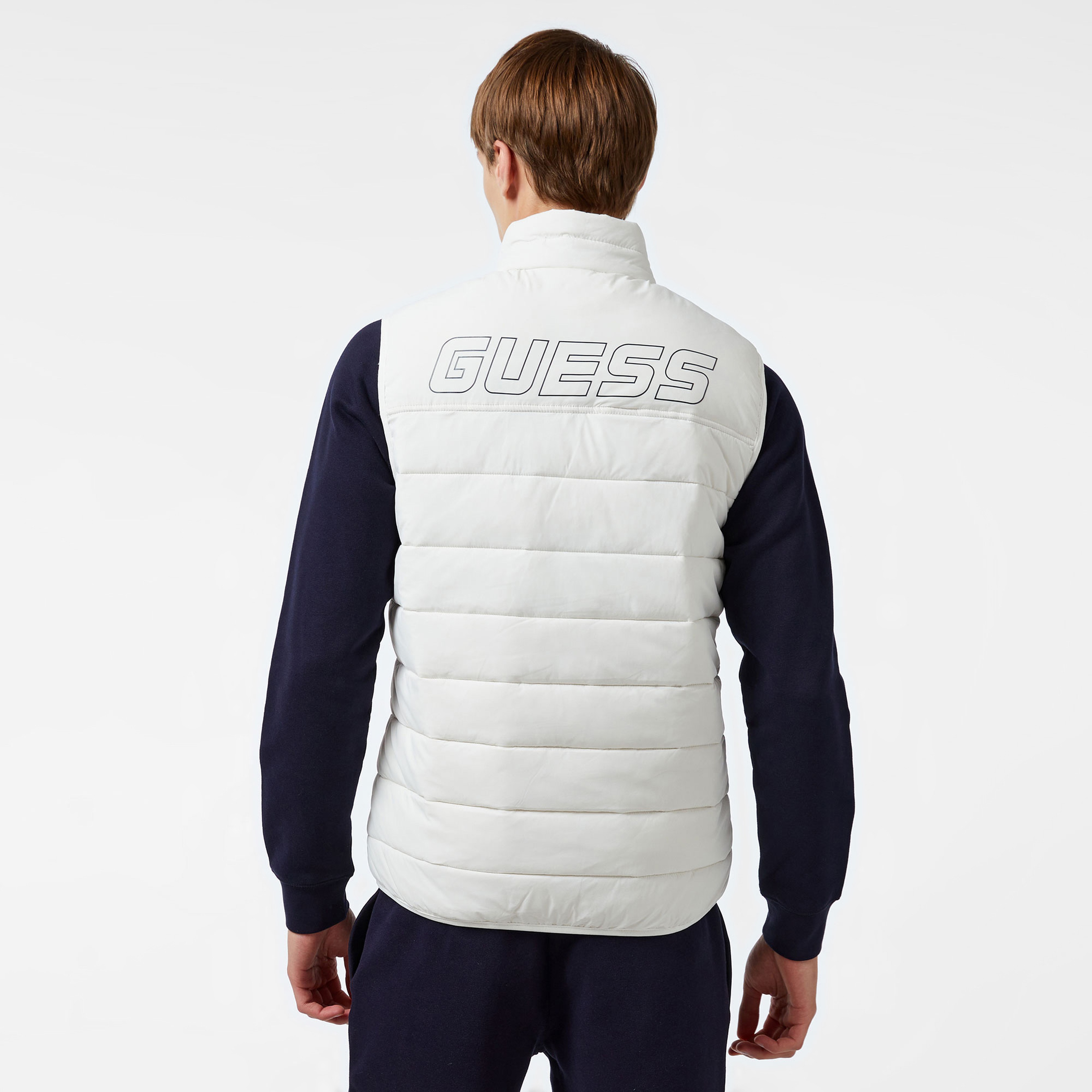 Guess Erkek Beyaz Yelek