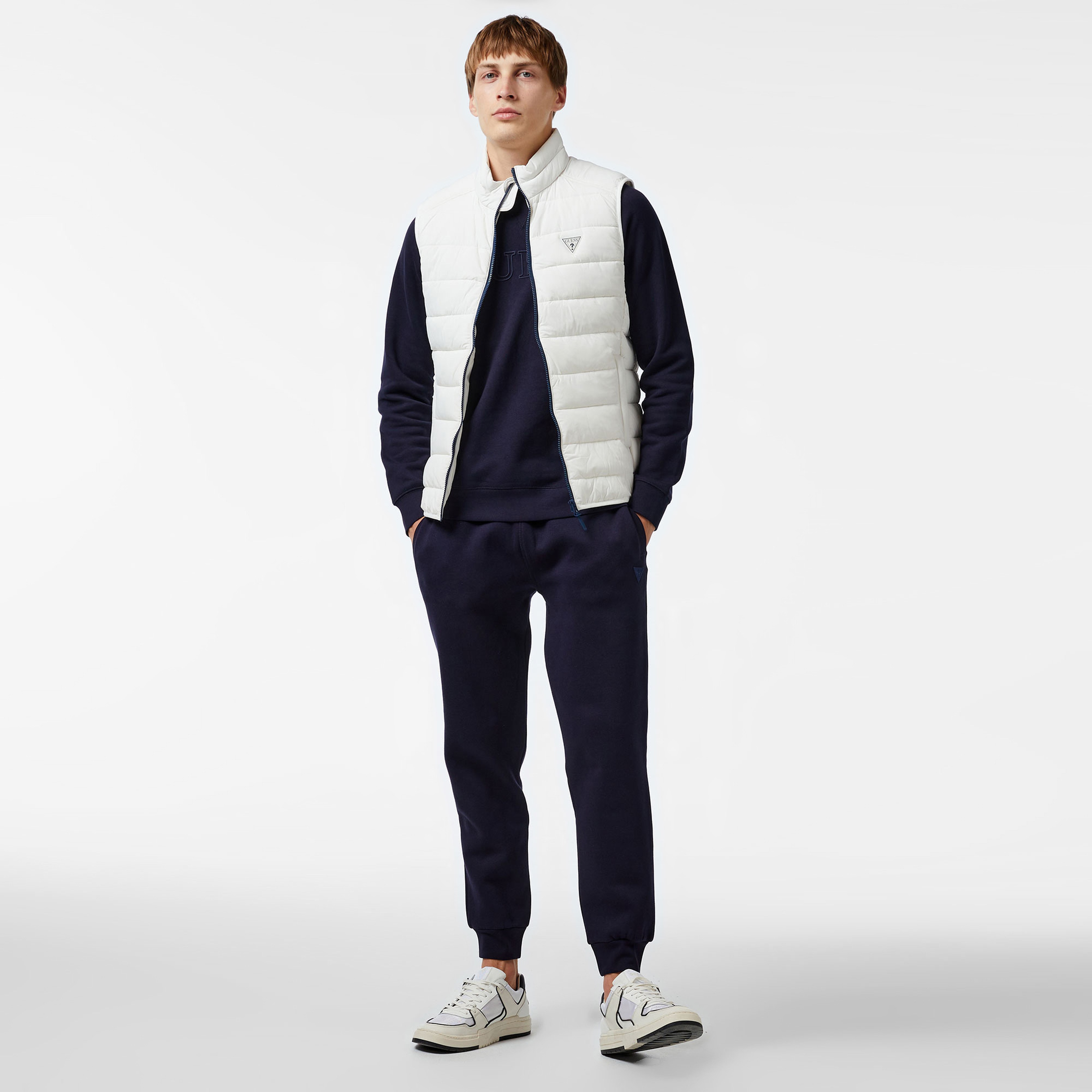 Guess Erkek Beyaz Yelek