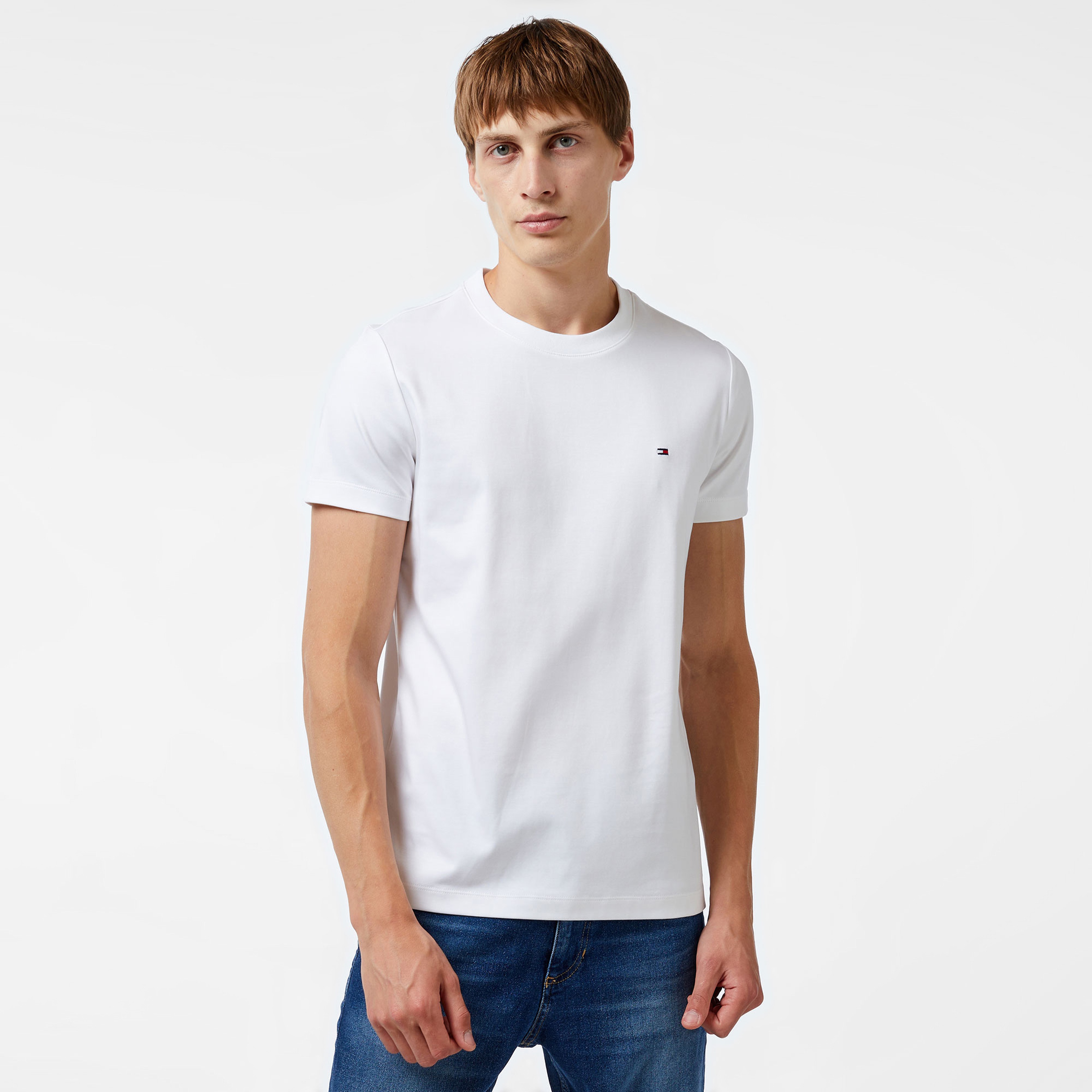 Tommy Hilfiger Erkek Beyaz Tshirt