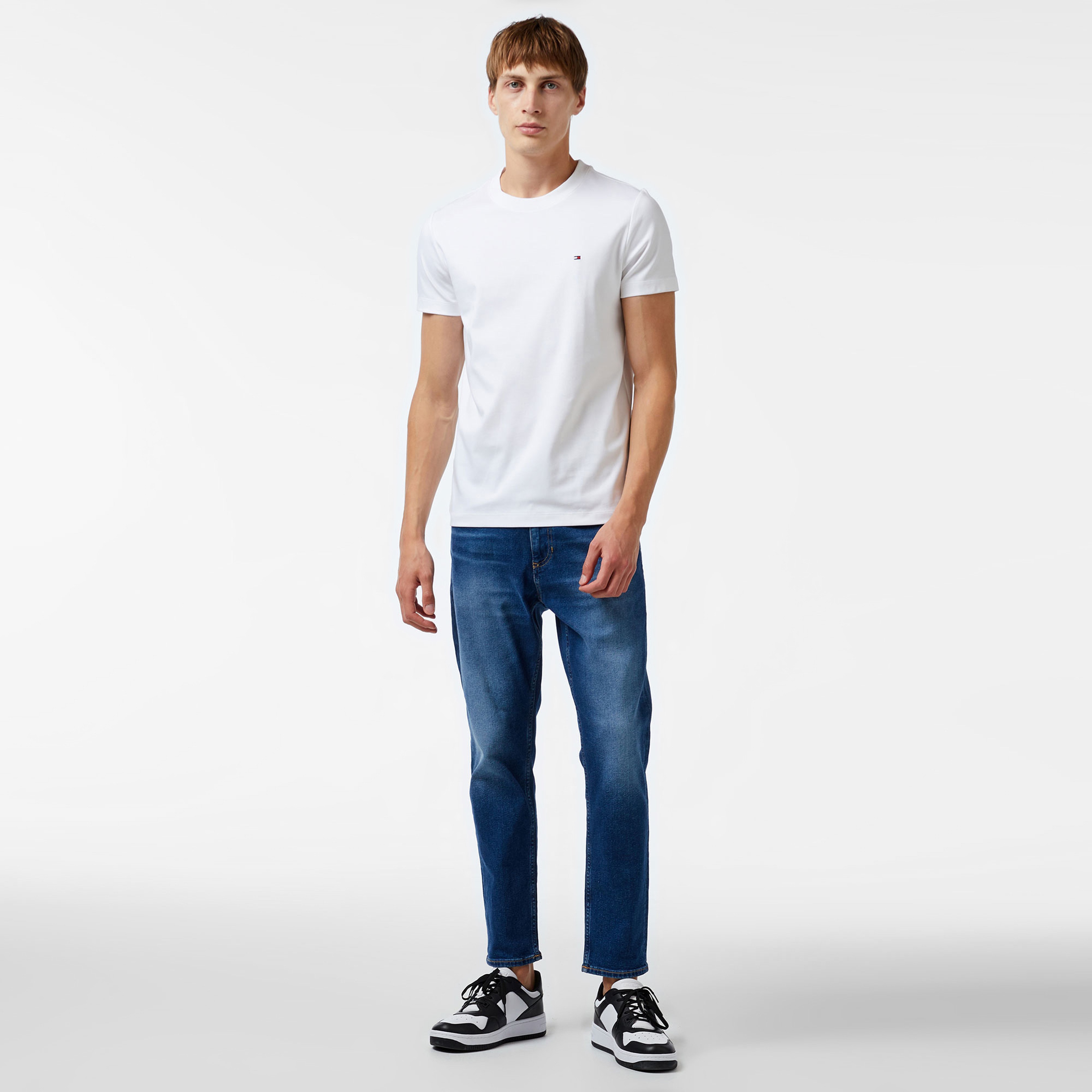 Tommy Hilfiger Erkek Beyaz Tshirt