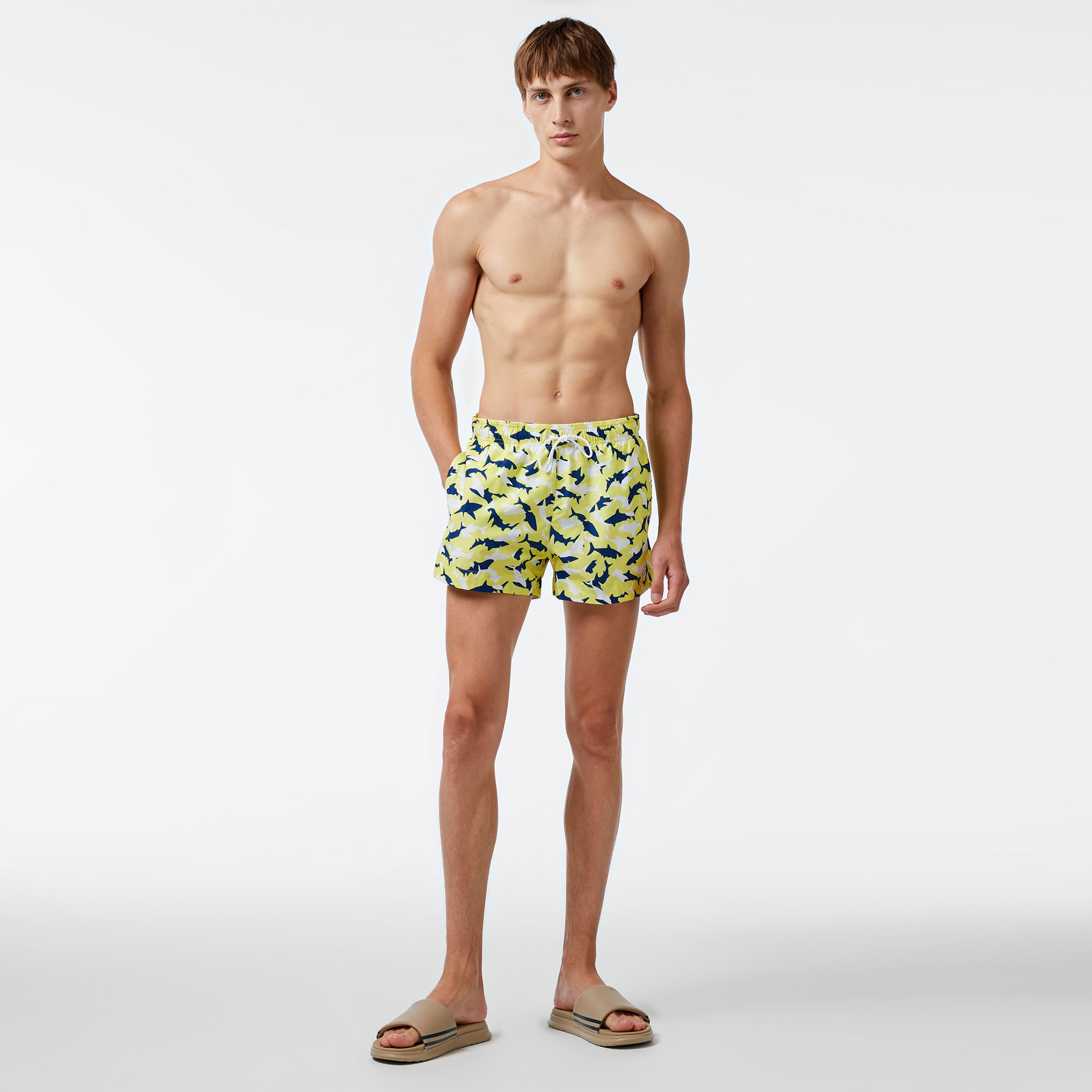 Tommy Hilfiger Erkek Sarı Mayo Şort