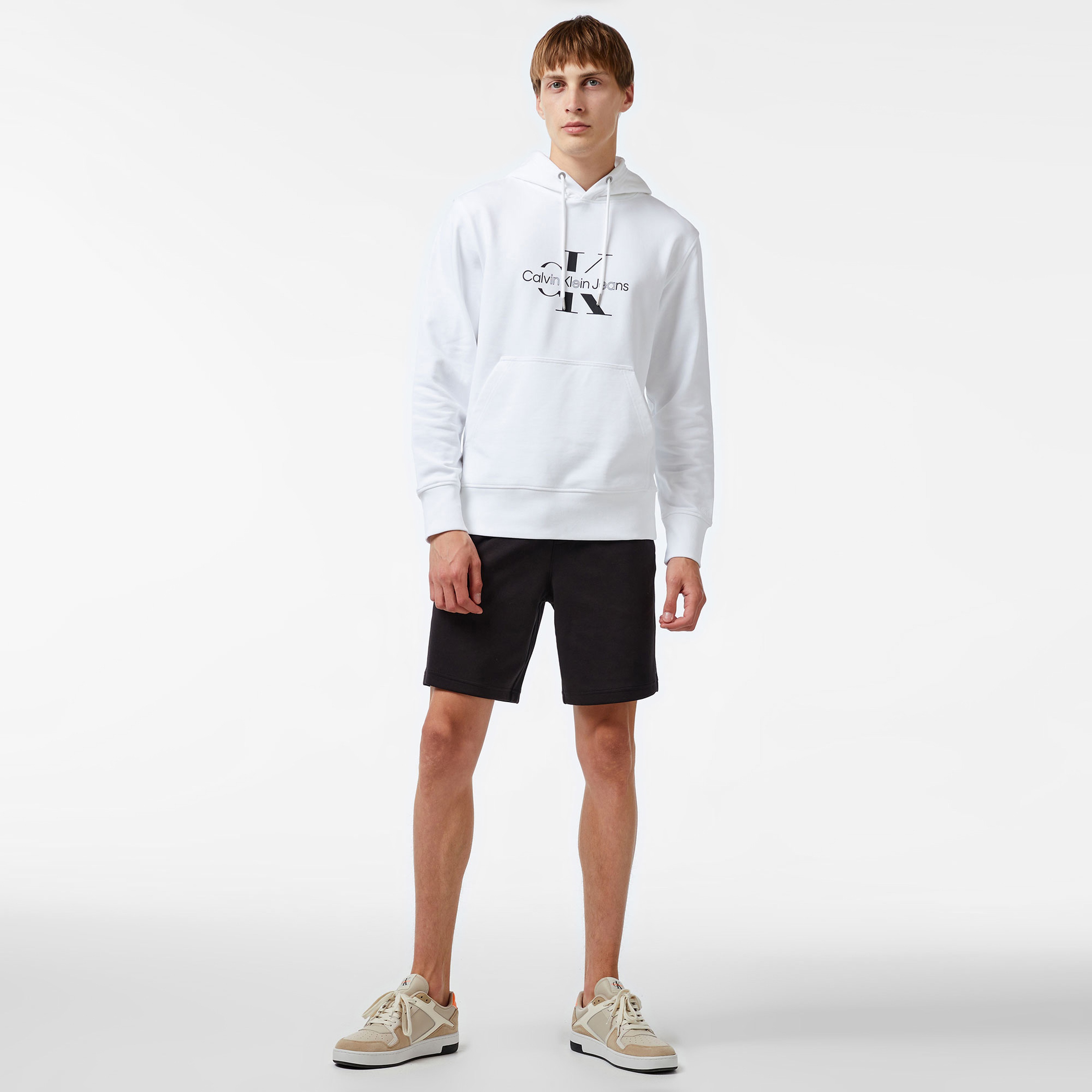 Calvin Klein Erkek Beyaz Sweatshirt