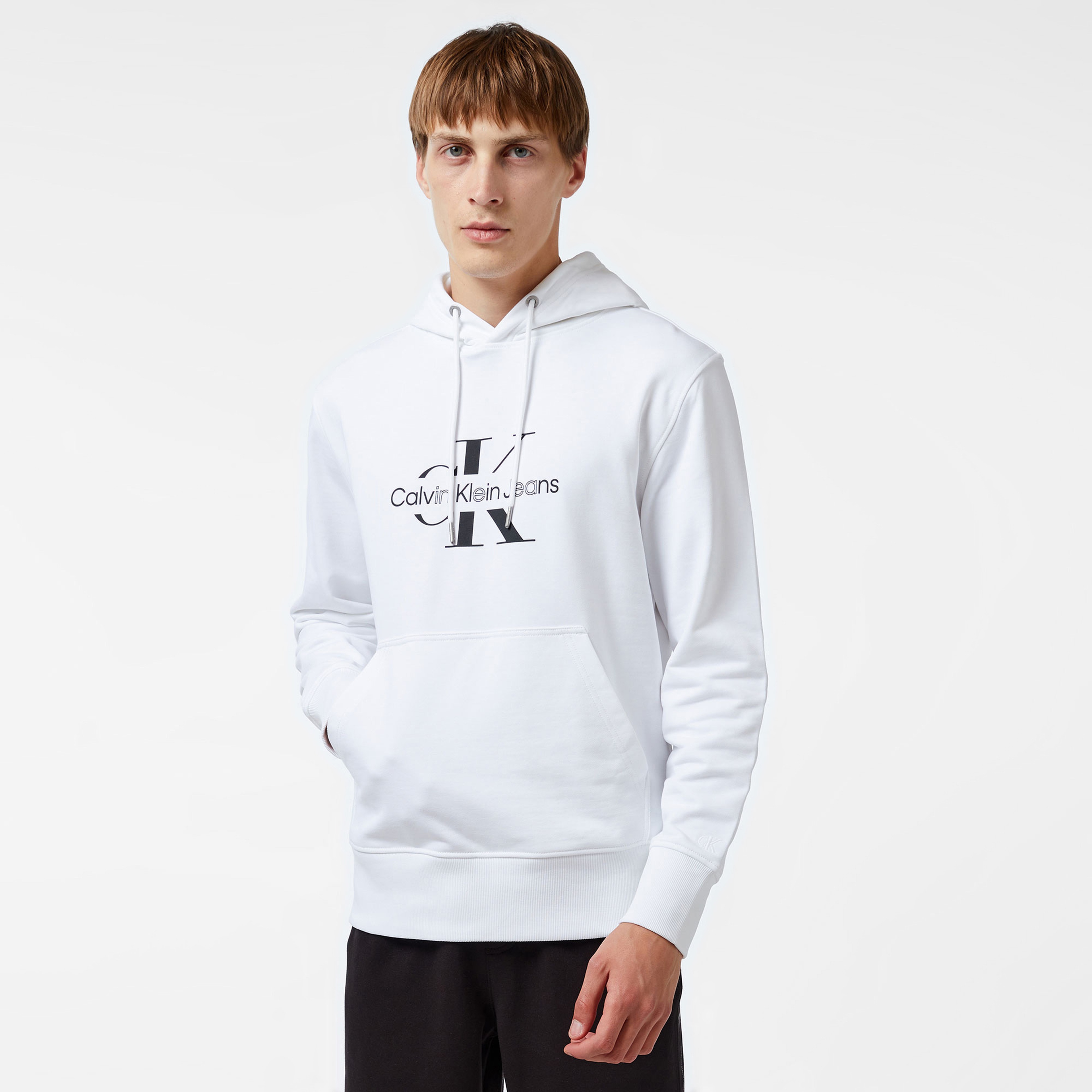 Calvin Klein Erkek Beyaz Sweatshirt