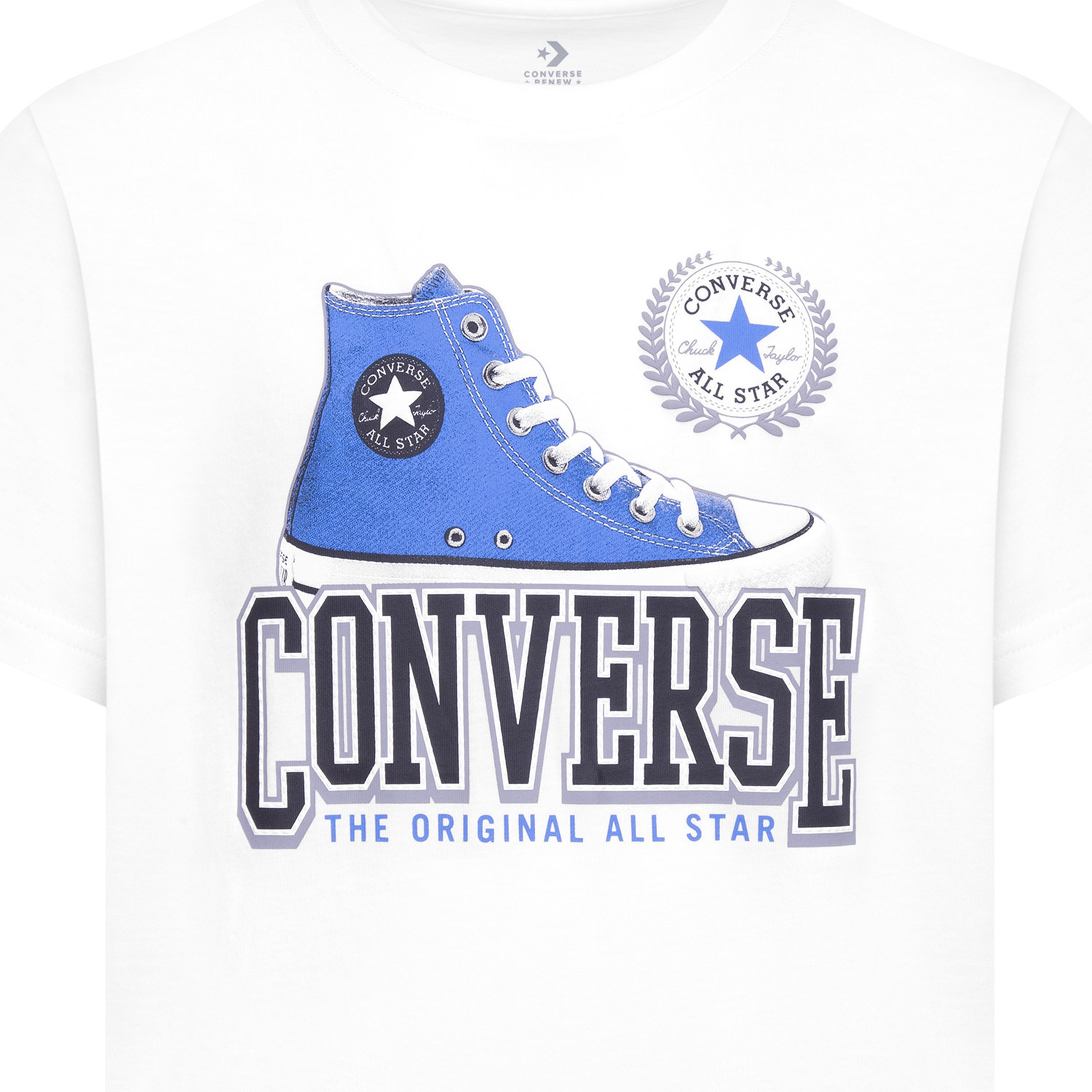 Converse Script Sneaker Organic Jersey Çocuk Beyaz T-Shirt