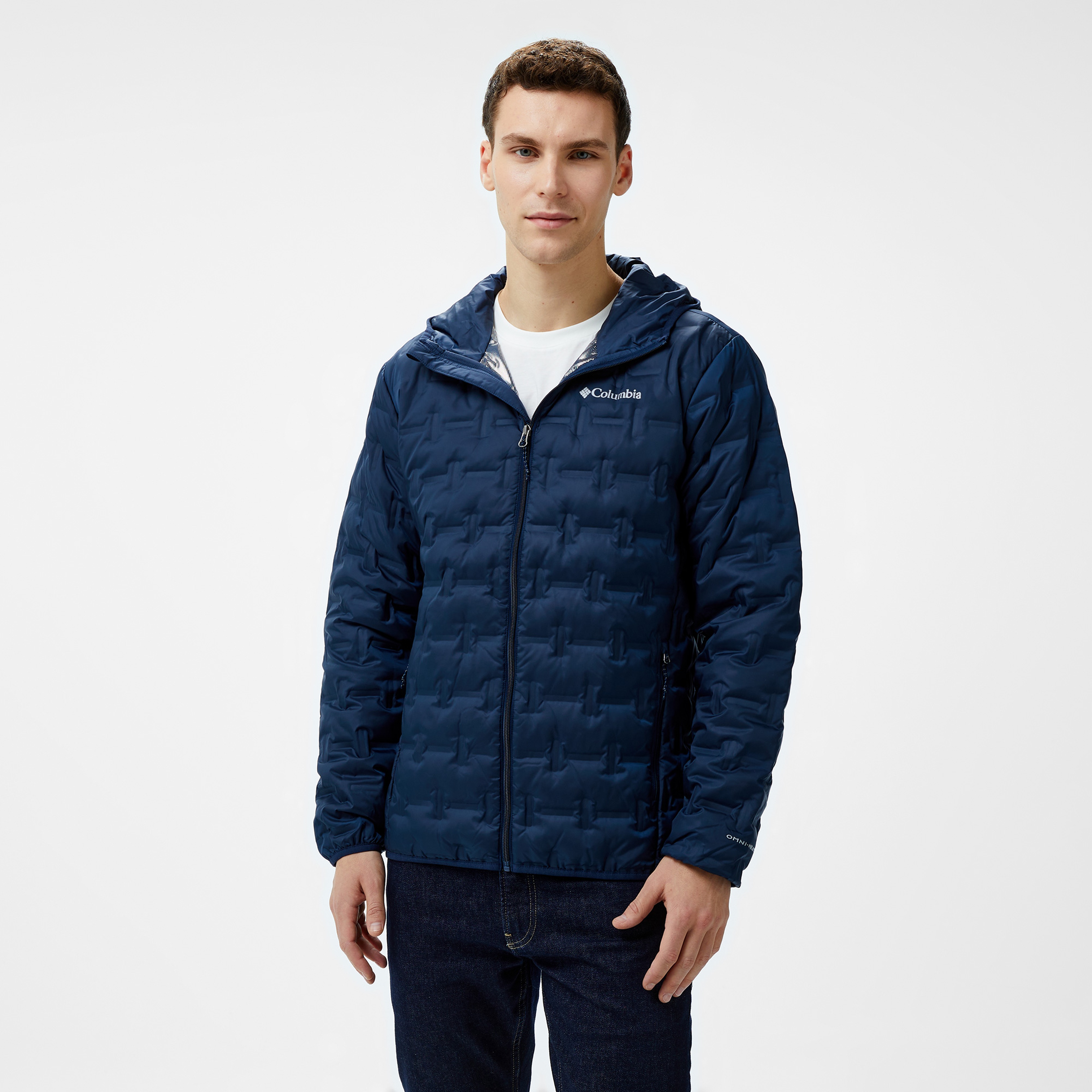 Columbia Delta Ridge Down Hooded Erkek Lacivert Mont
