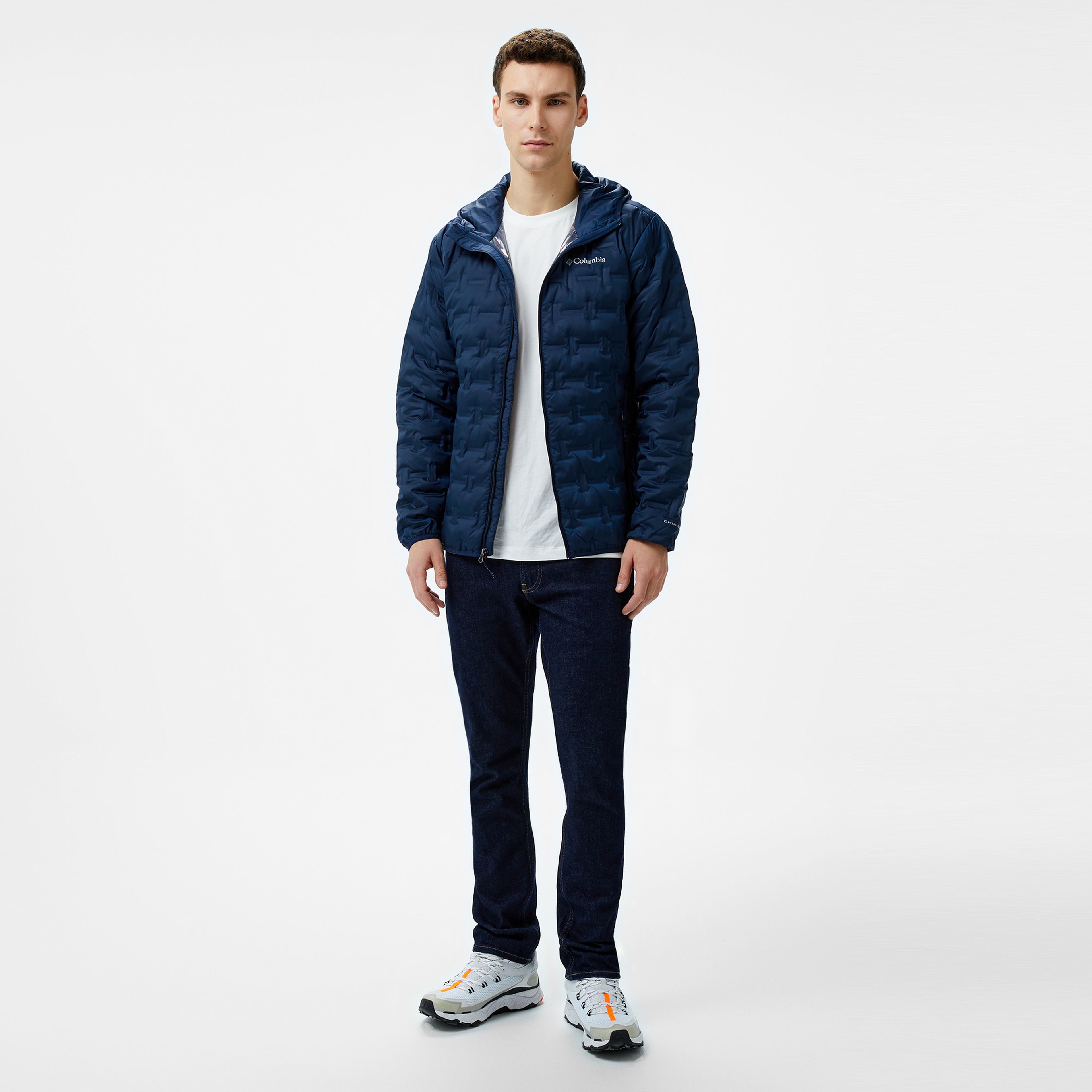 Columbia Delta Ridge Down Hooded Erkek Lacivert Mont