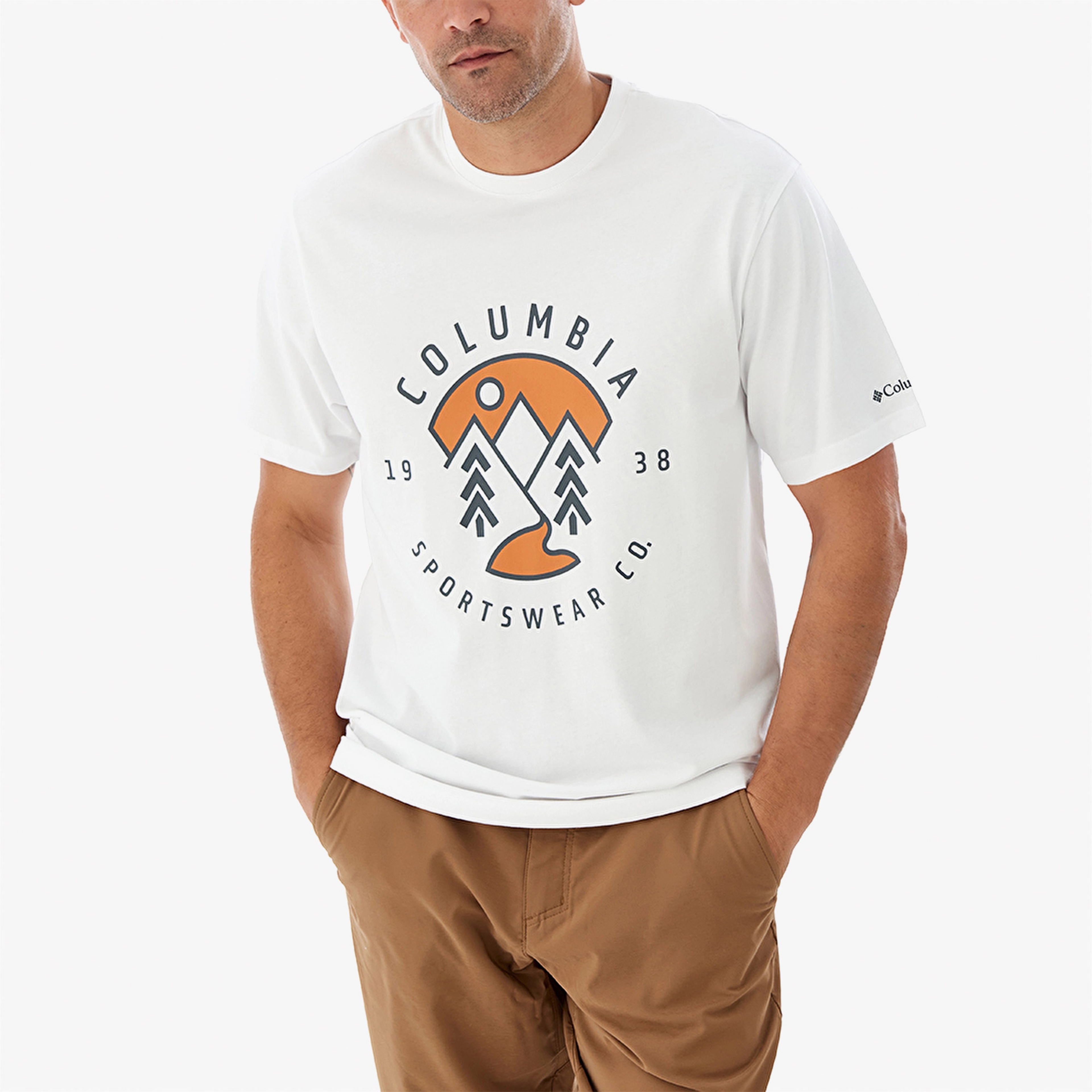 Columbia Erkek Beyaz T-Shirt