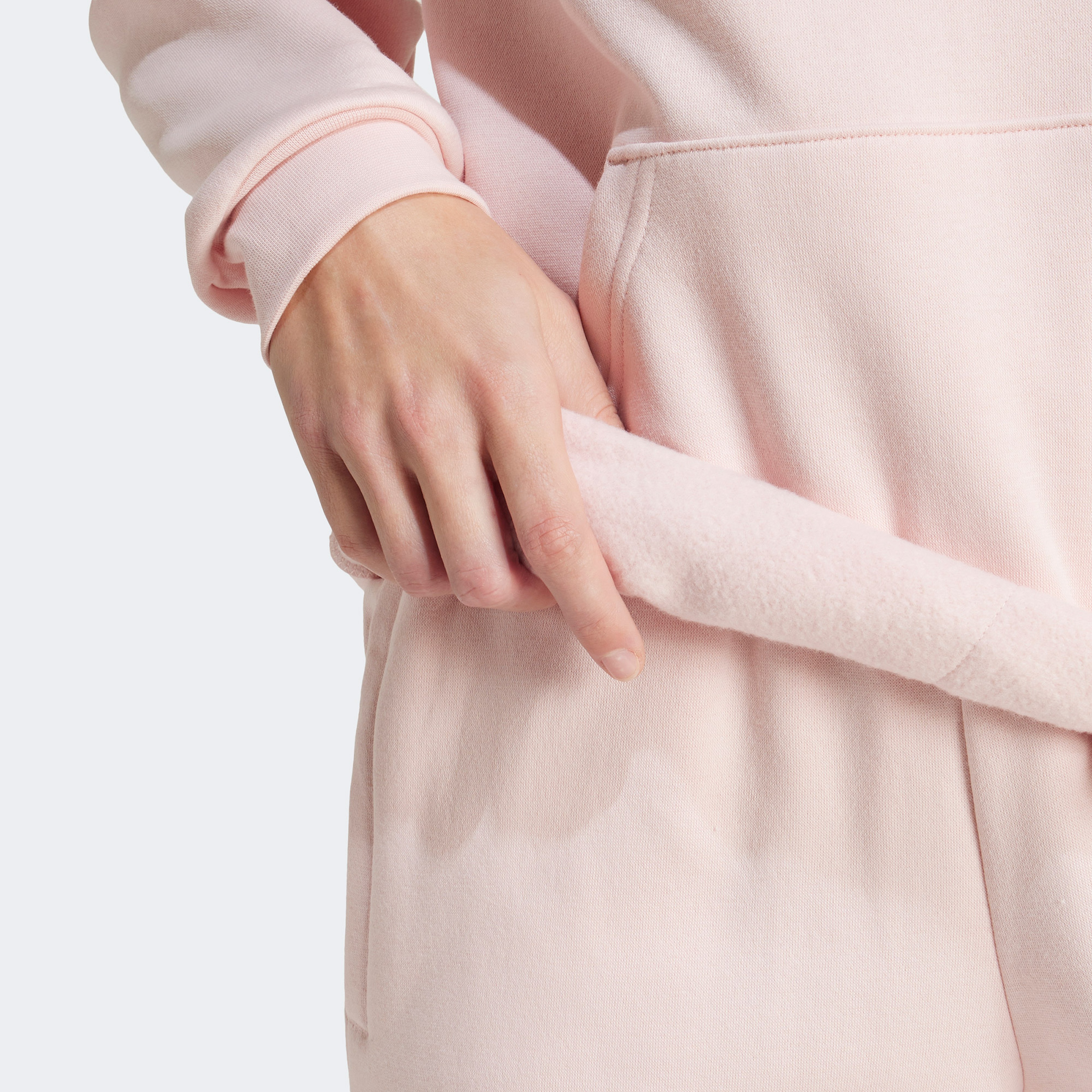 adidas Essentials Small Logo Feel Cozy Kadın Pembe Hoodie