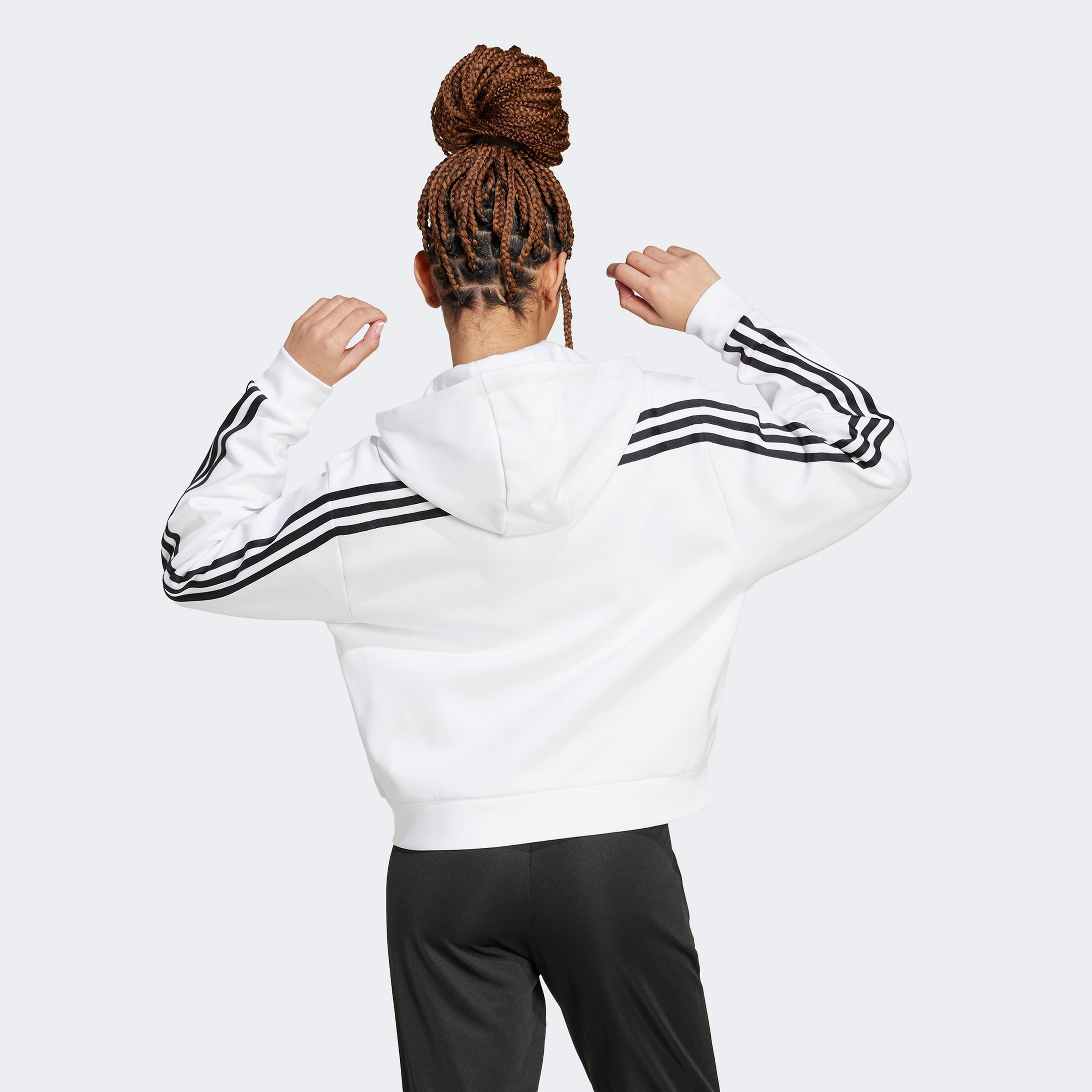 adidas Future Icons 3-Stripes Full Zip Kadın Beyaz Eşofman Üstü