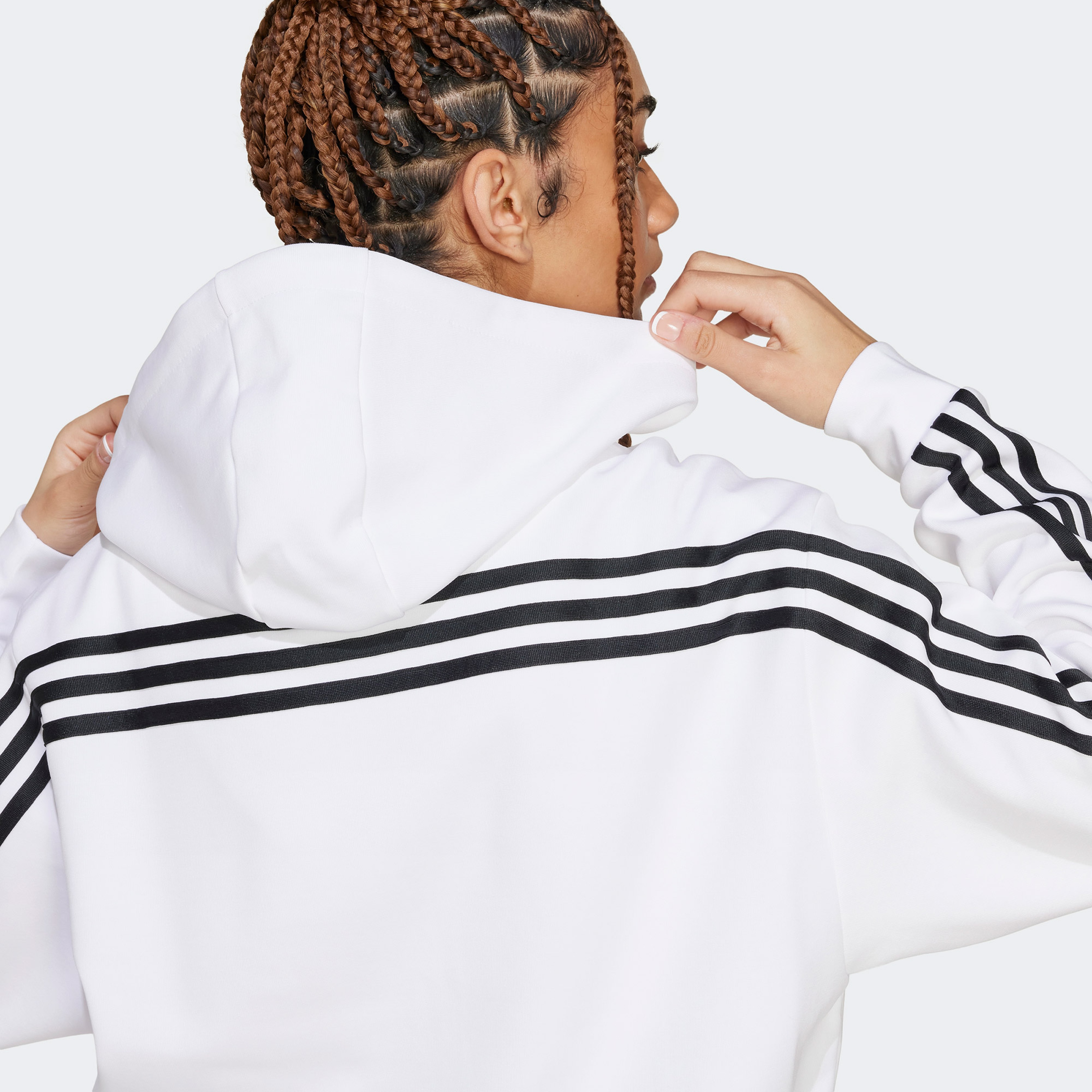 adidas Future Icons 3-Stripes Full Zip Kadın Beyaz Eşofman Üstü