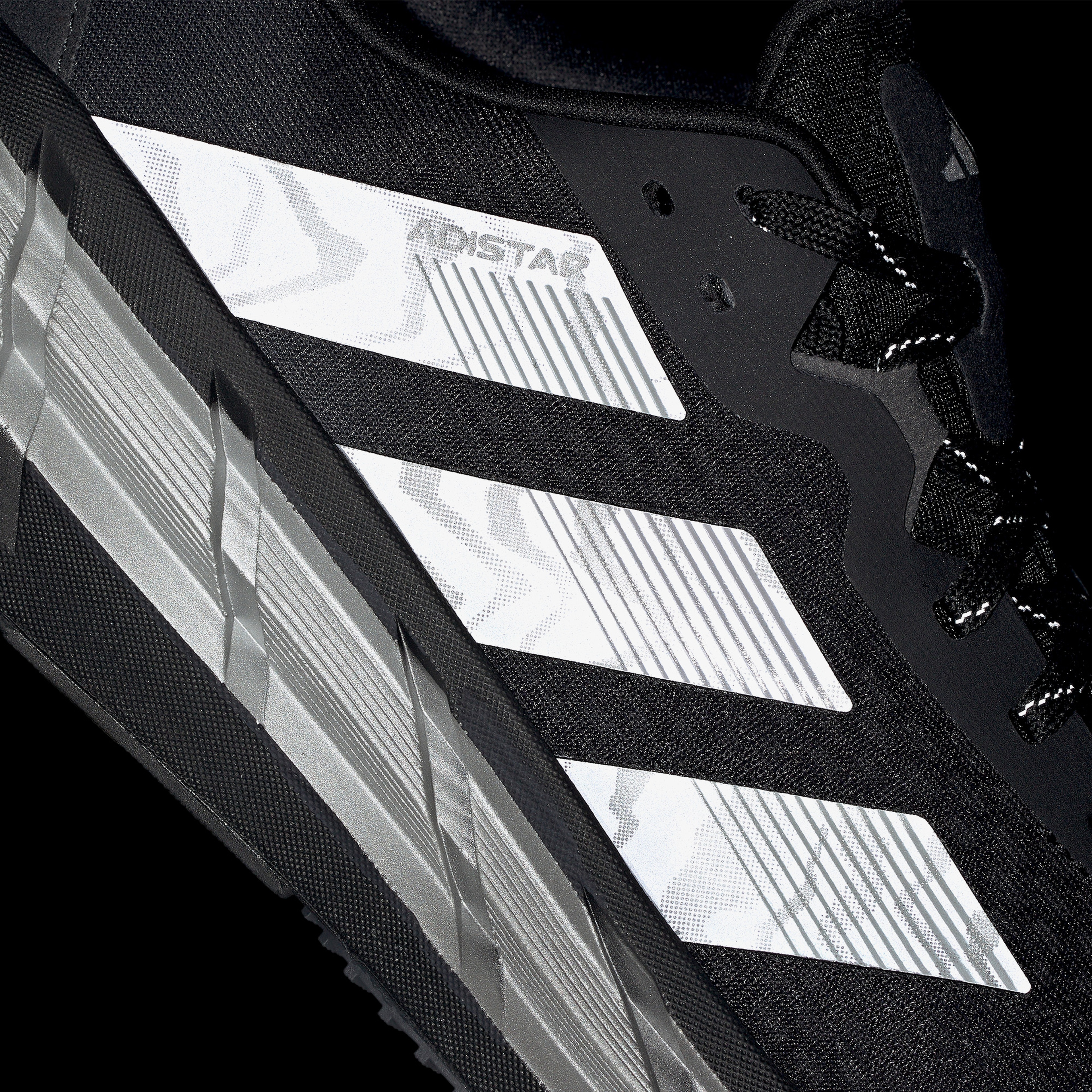 adidas Adistar 3 M Reflective Erkek Siyah Spor Ayakkabı