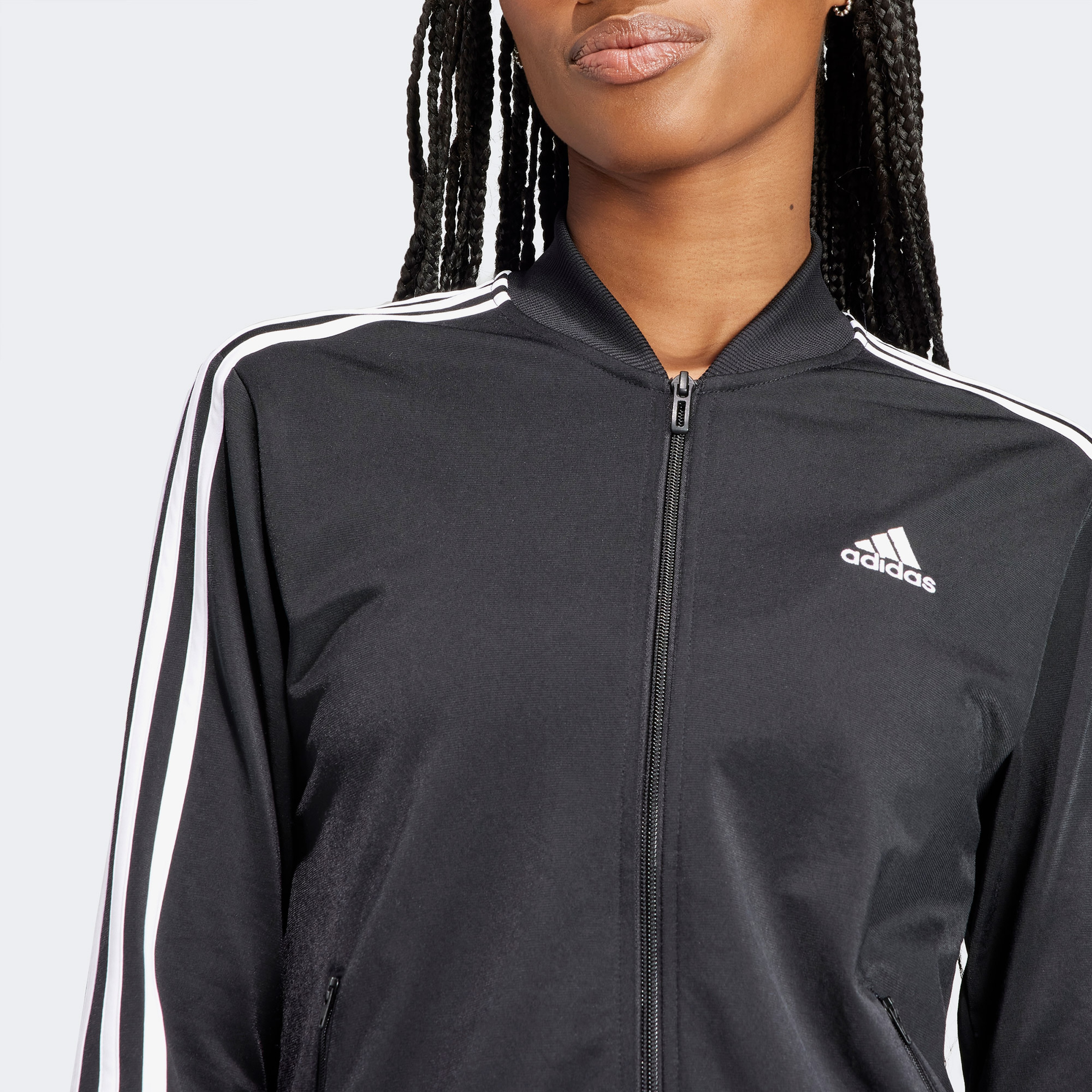 adidas Essentials 3-Stripes Kadın Siyah Eşofman Takımı