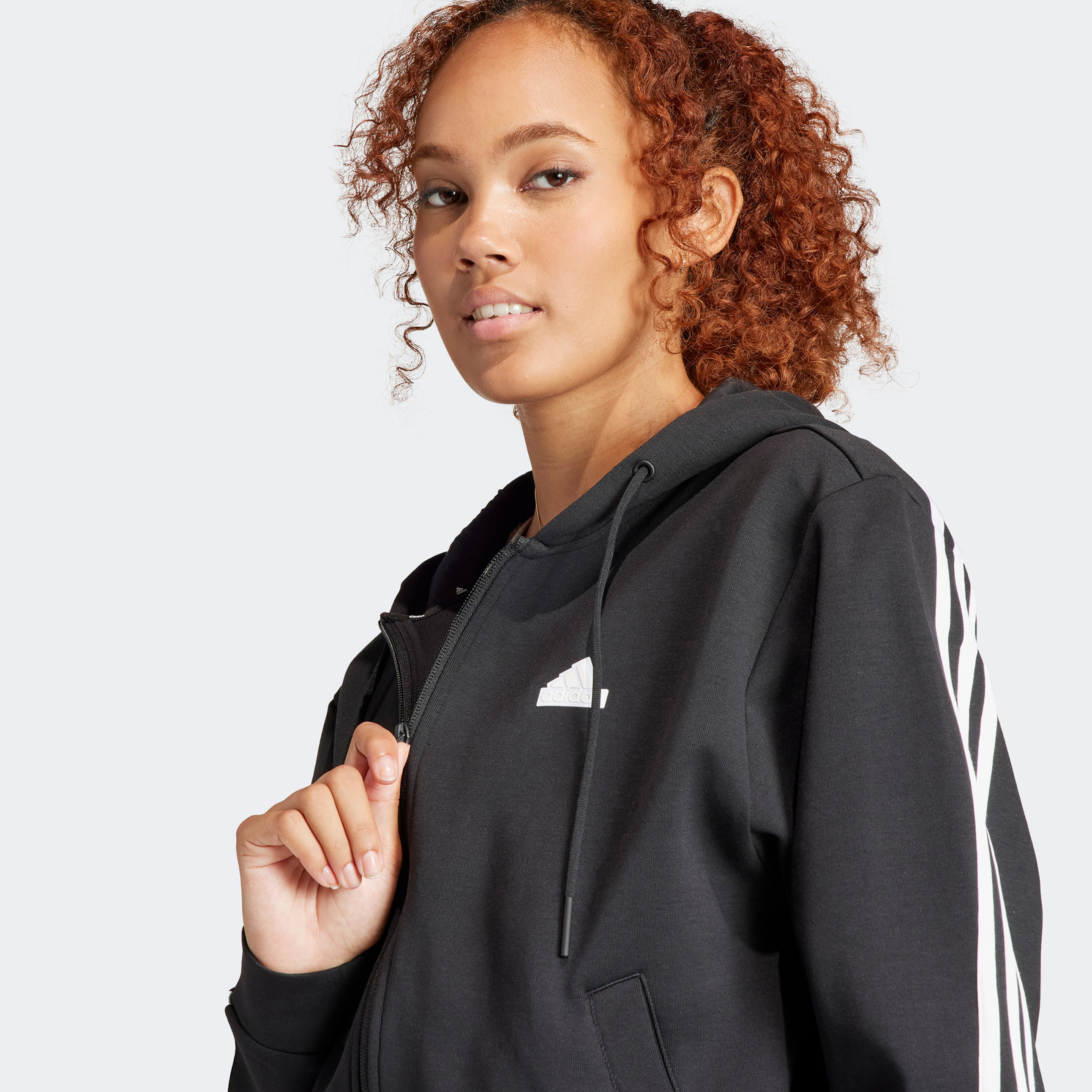 adidas Future Icons 3-Stripes Full Zip Kadın Siyah Eşofman Üstü