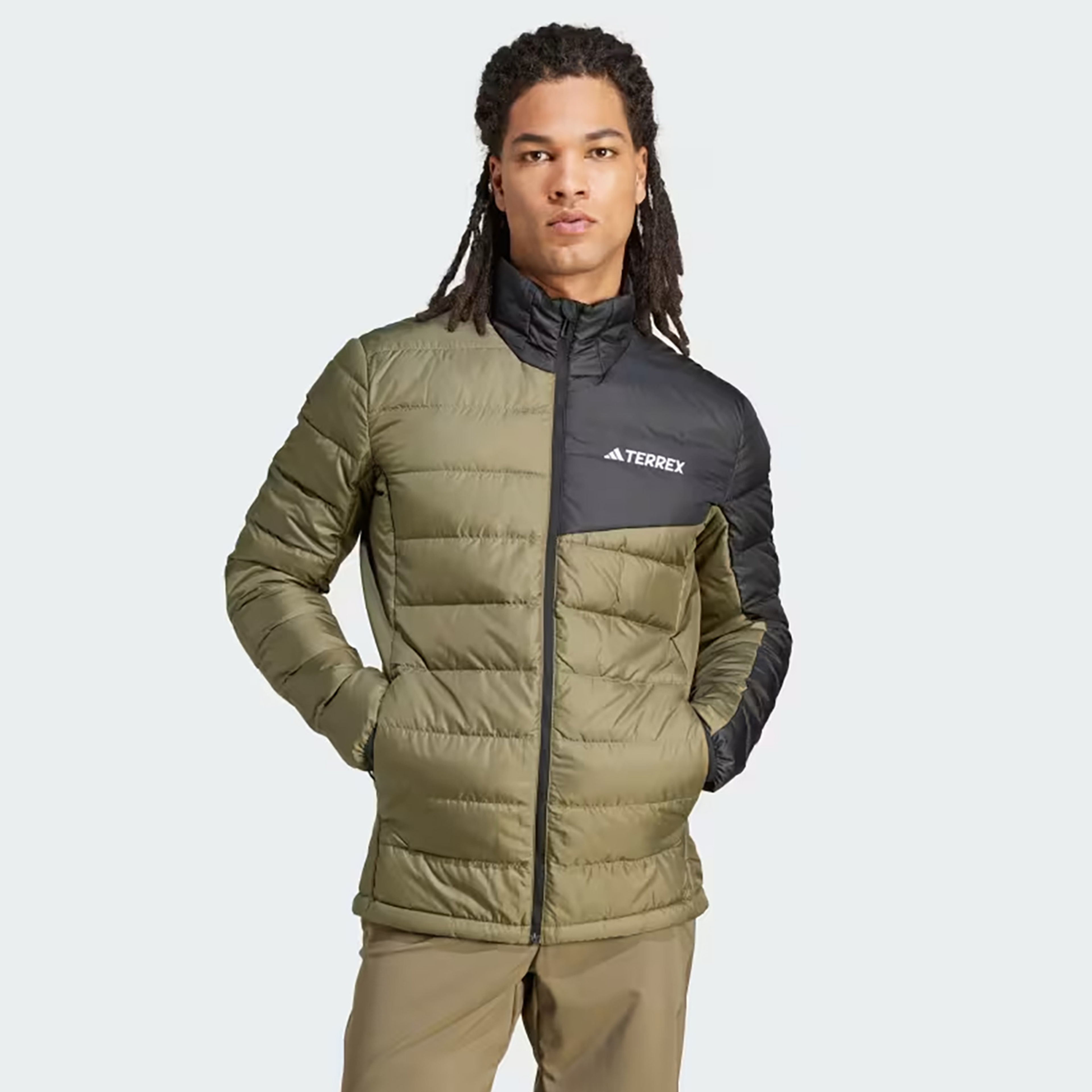 adidas Terrex Multi Light Down Erkek Yeşil Mont