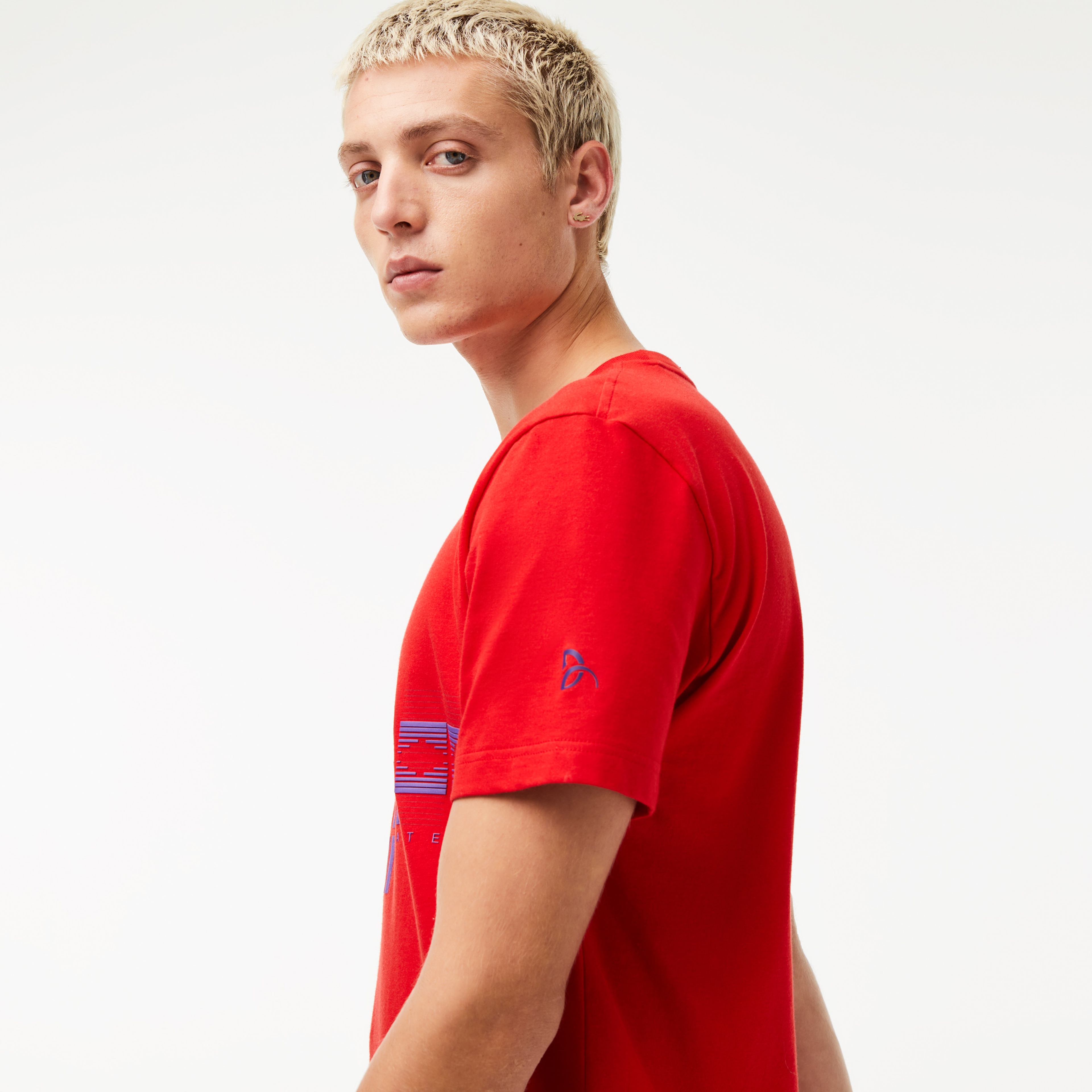 Erkek SPORT x Novak Djokovic Baskılı Kırmızı T-Shirt