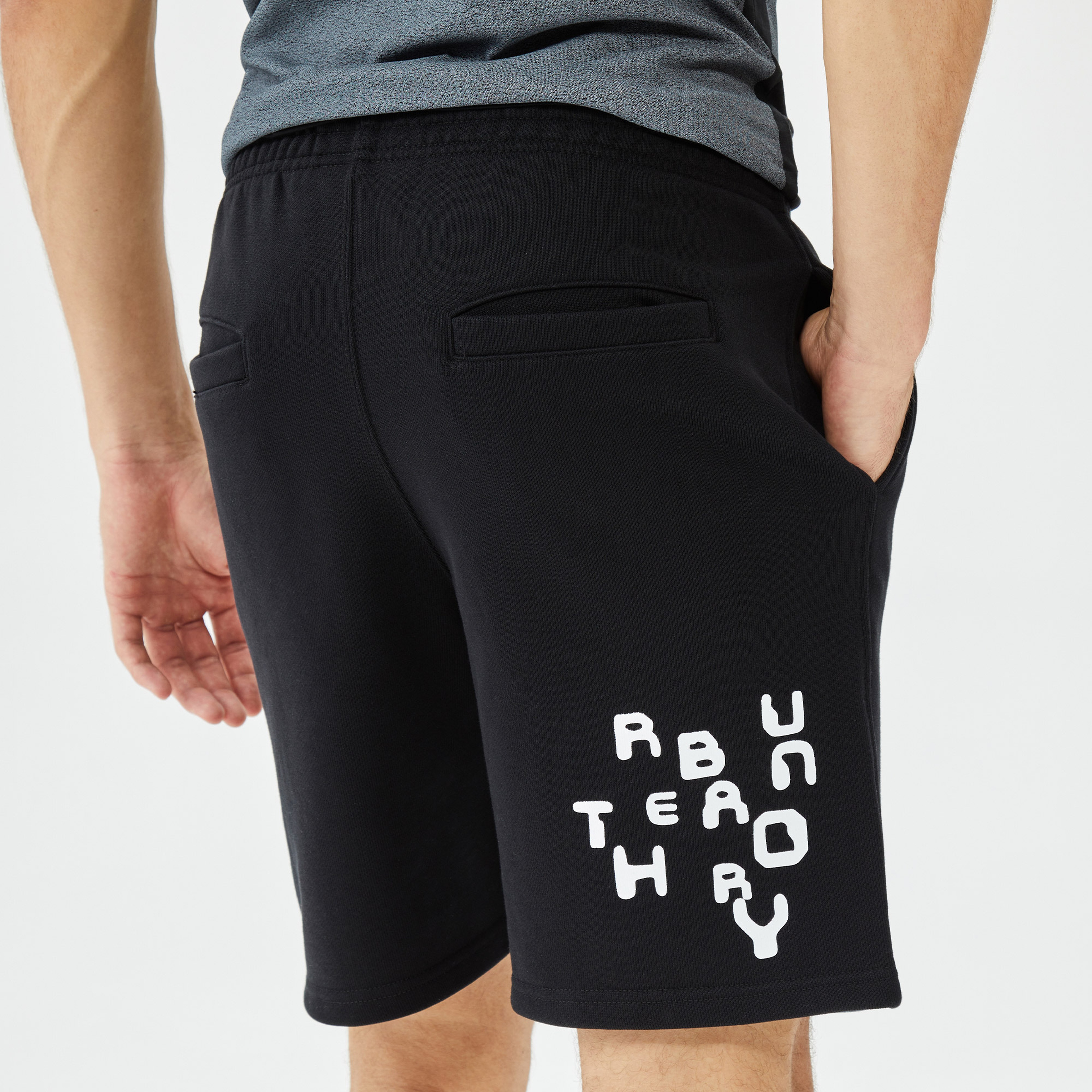 Urban Theory Printed Erkek Siyah Şort