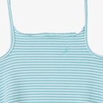 Nautica Kız Çocuk Mavi Askılı Çizgili Elbise