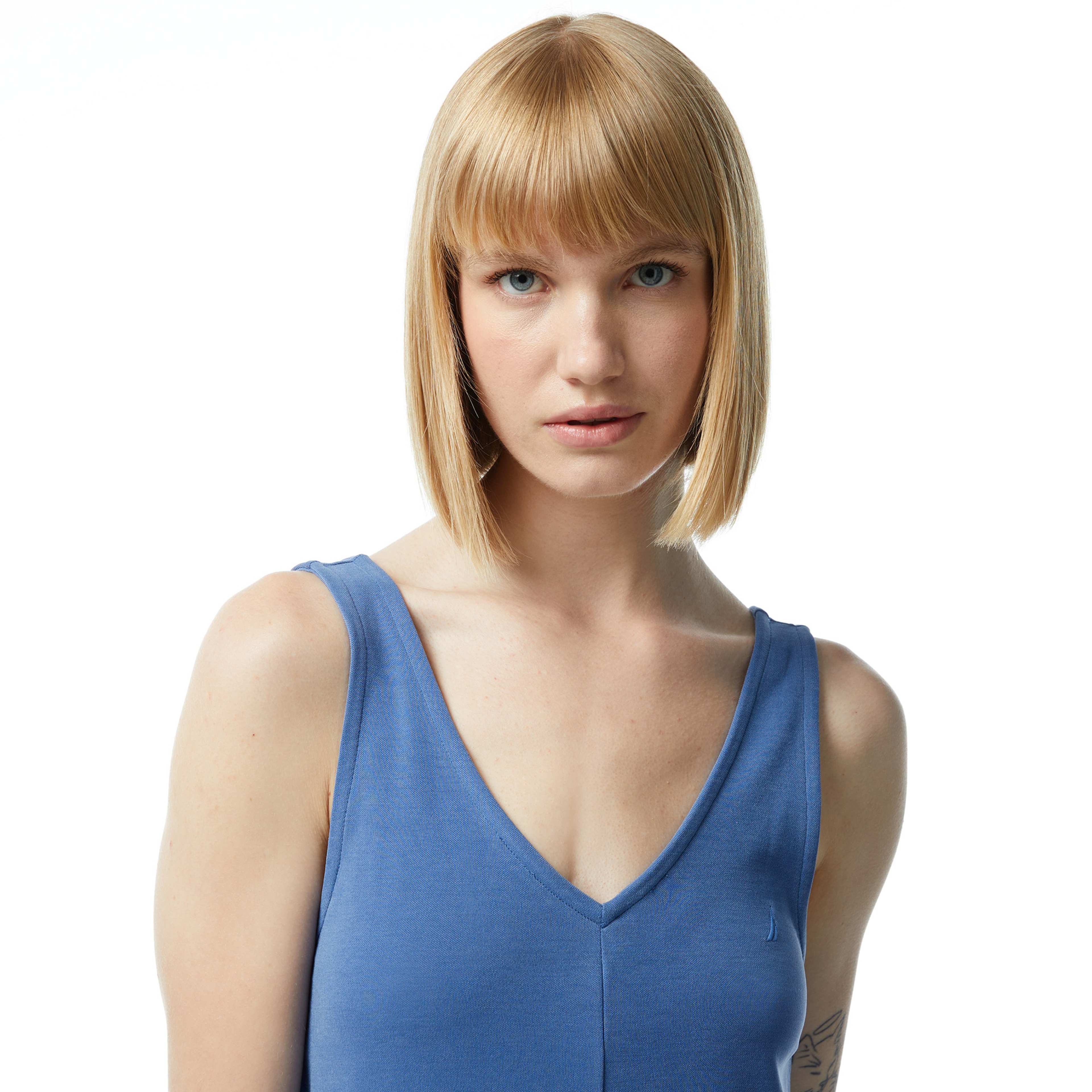 Nautica Kadın Mavi Standart Fit Askılı Elbise