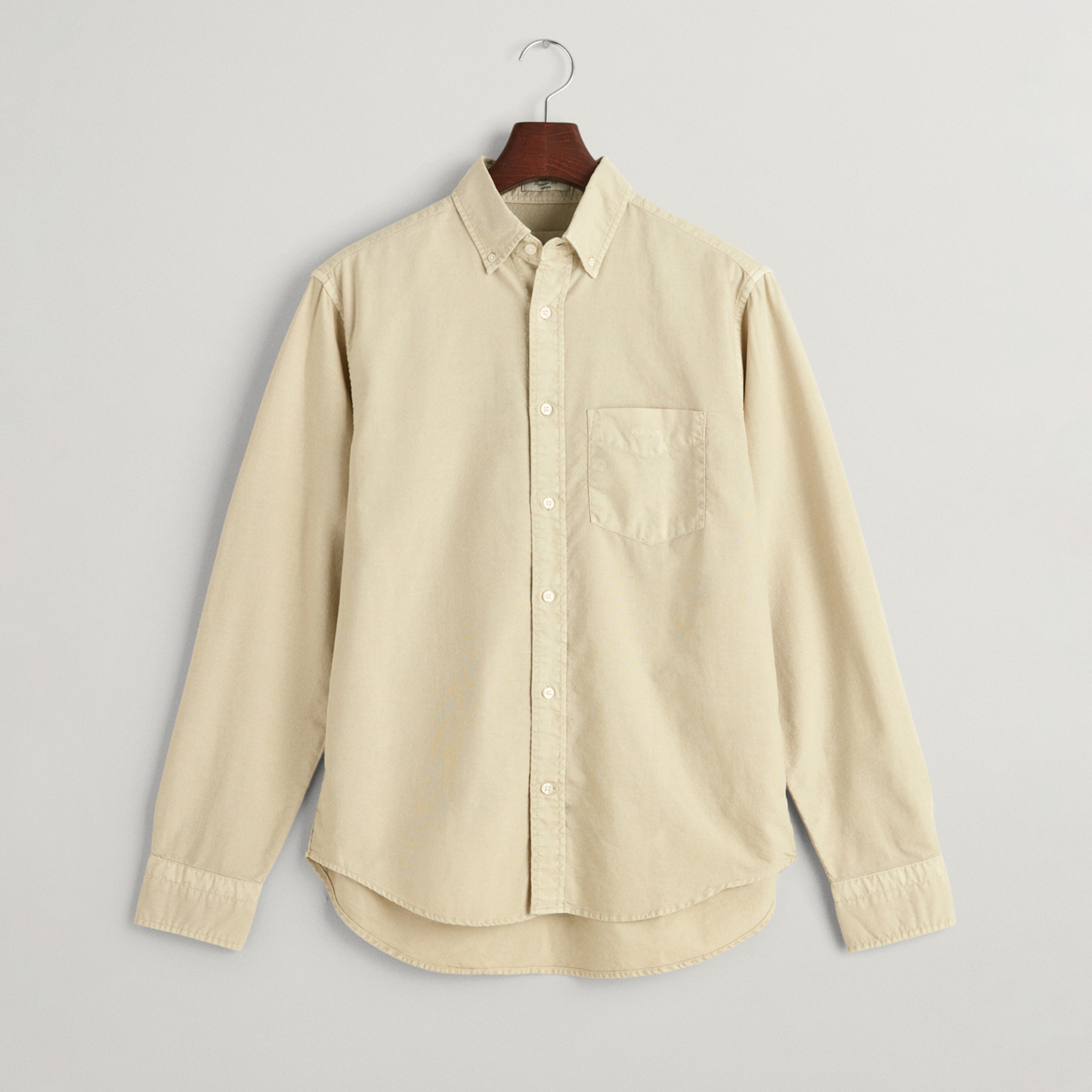 GANT Erkek Bej Regular Fit Düğmeli Yaka Oxford Gömlek