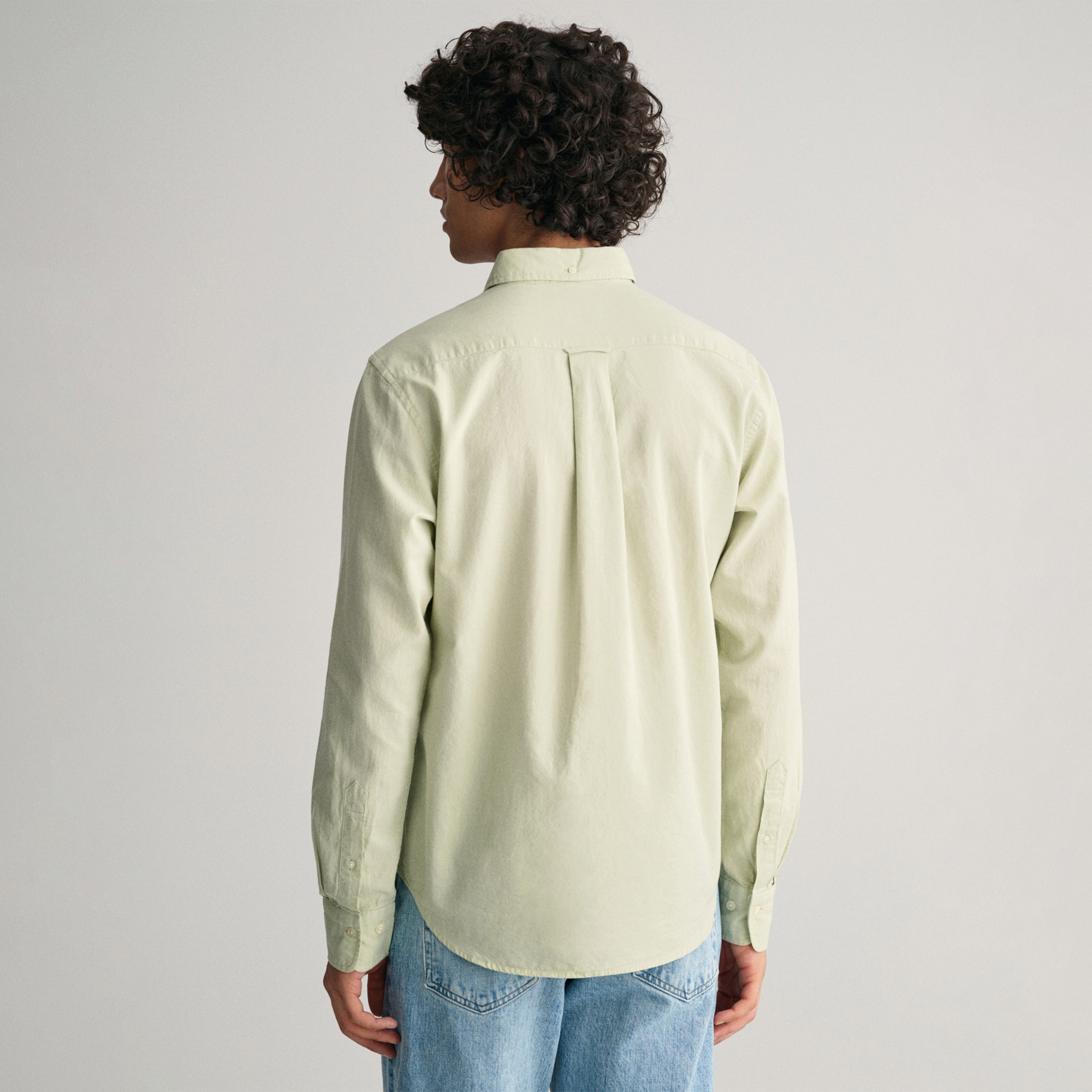 GANT Erkek Yeşil Regular Fit Düğmeli Yaka Oxford Gömlek