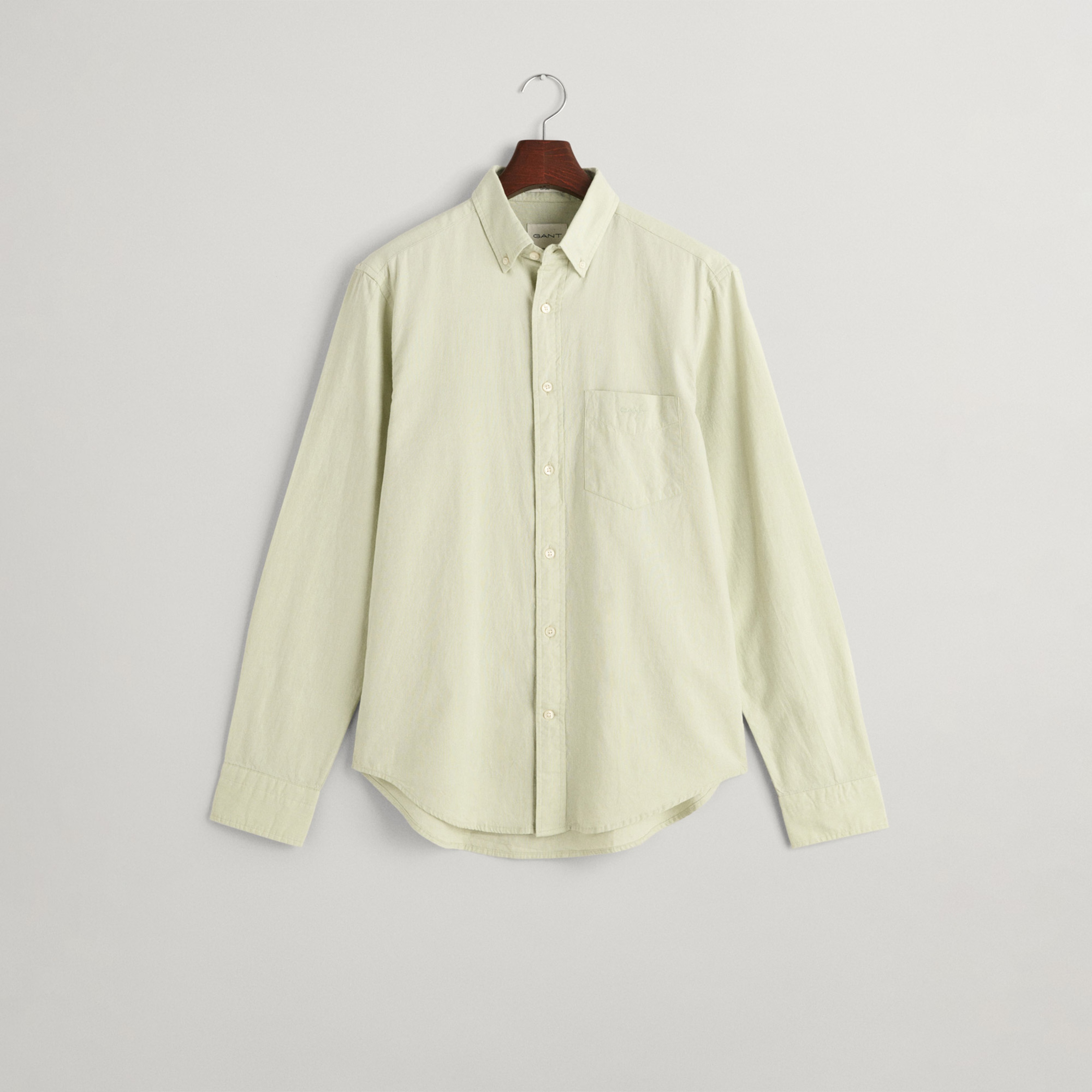 GANT Erkek Yeşil Regular Fit Düğmeli Yaka Oxford Gömlek