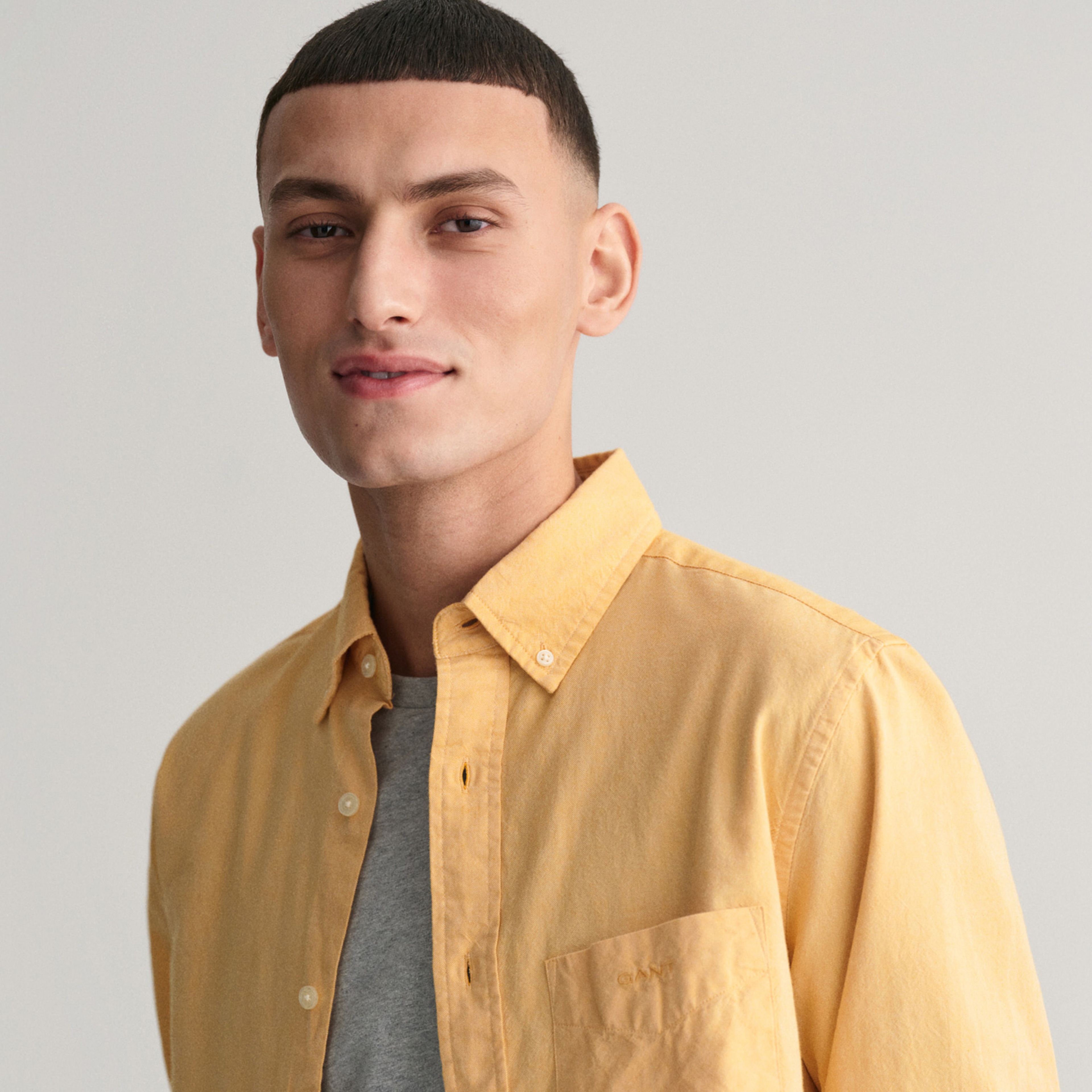 GANT Erkek Sarı Regular Fit Düğmeli Yaka Oxford Gömlek