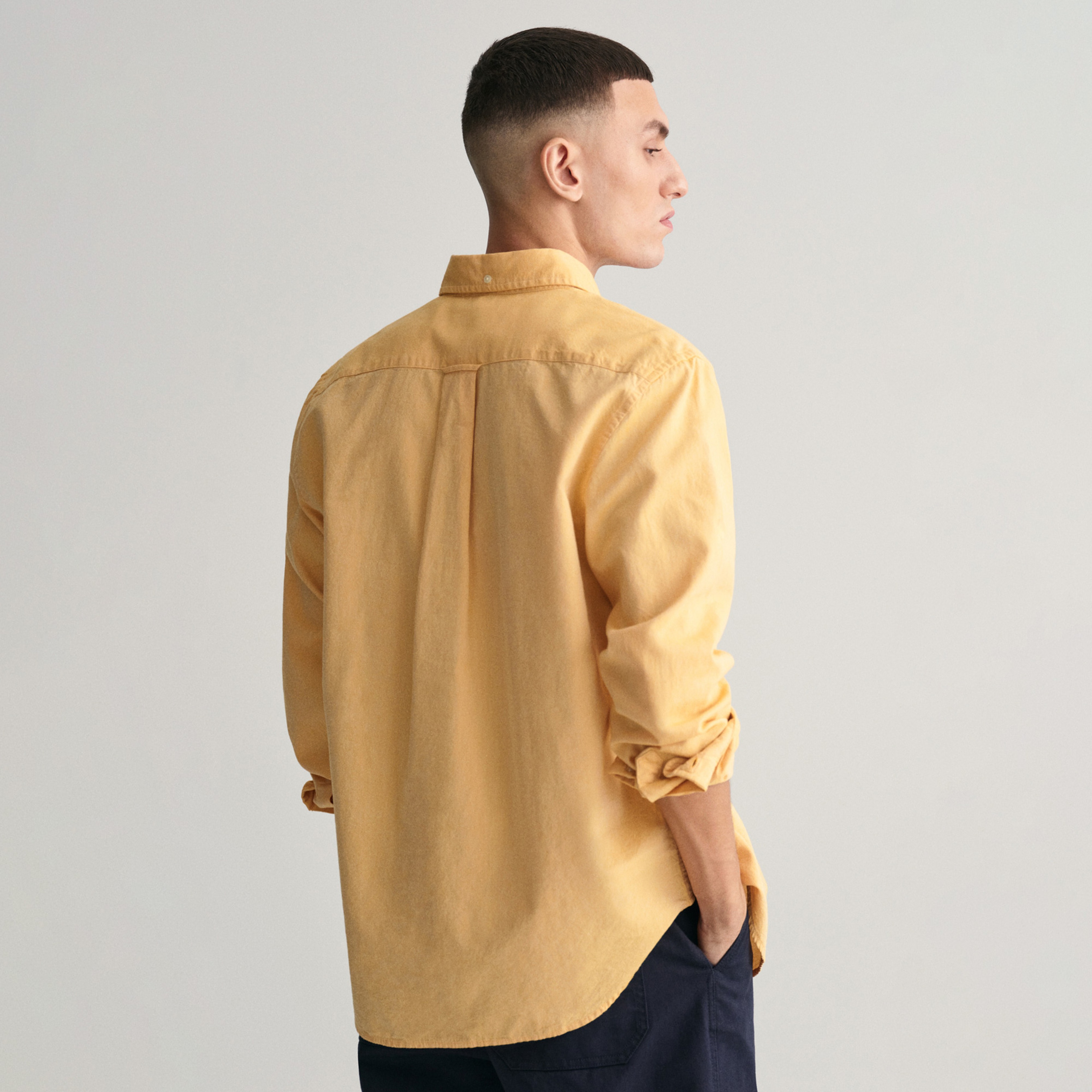 GANT Erkek Sarı Regular Fit Düğmeli Yaka Oxford Gömlek