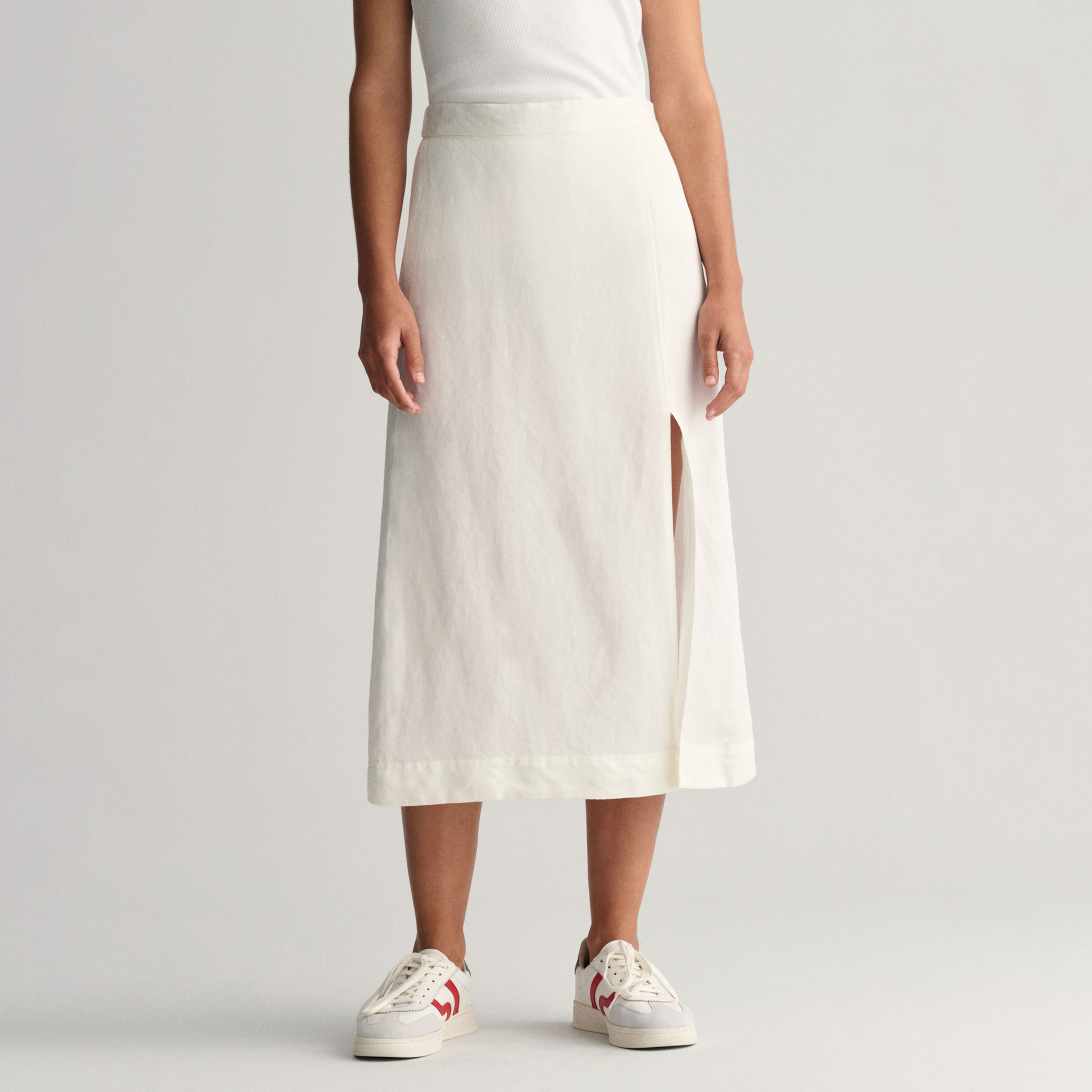 GANT Kadın Krem Relaxed Fit Etek