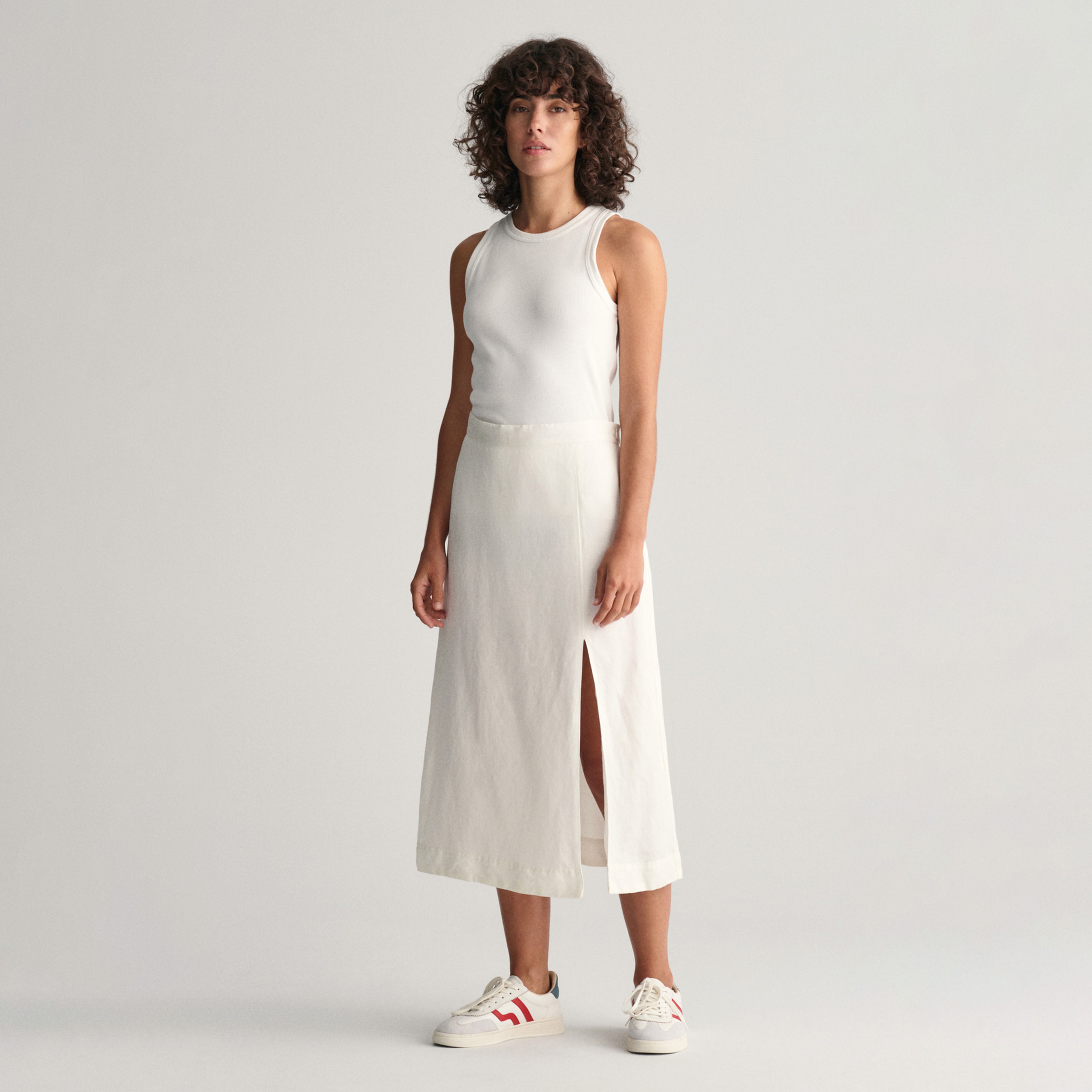 GANT Kadın Krem Relaxed Fit Etek