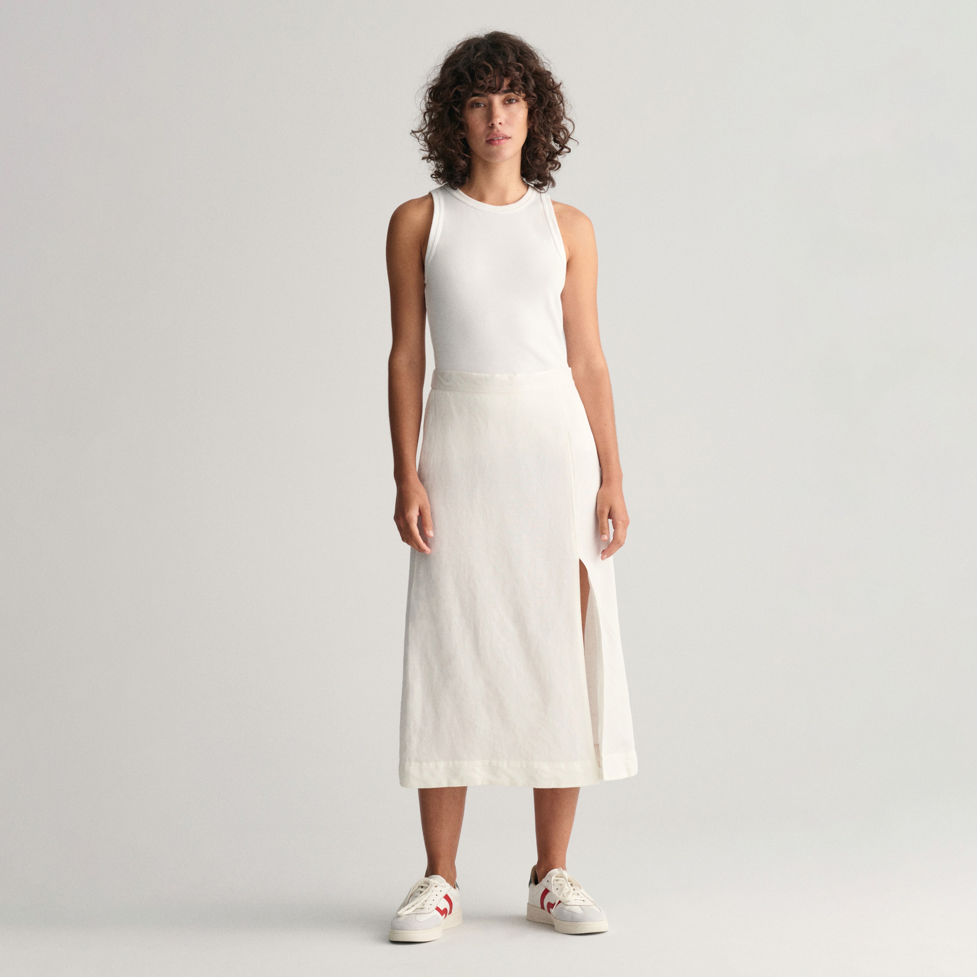 GANT Kadın Krem Relaxed Fit Etek