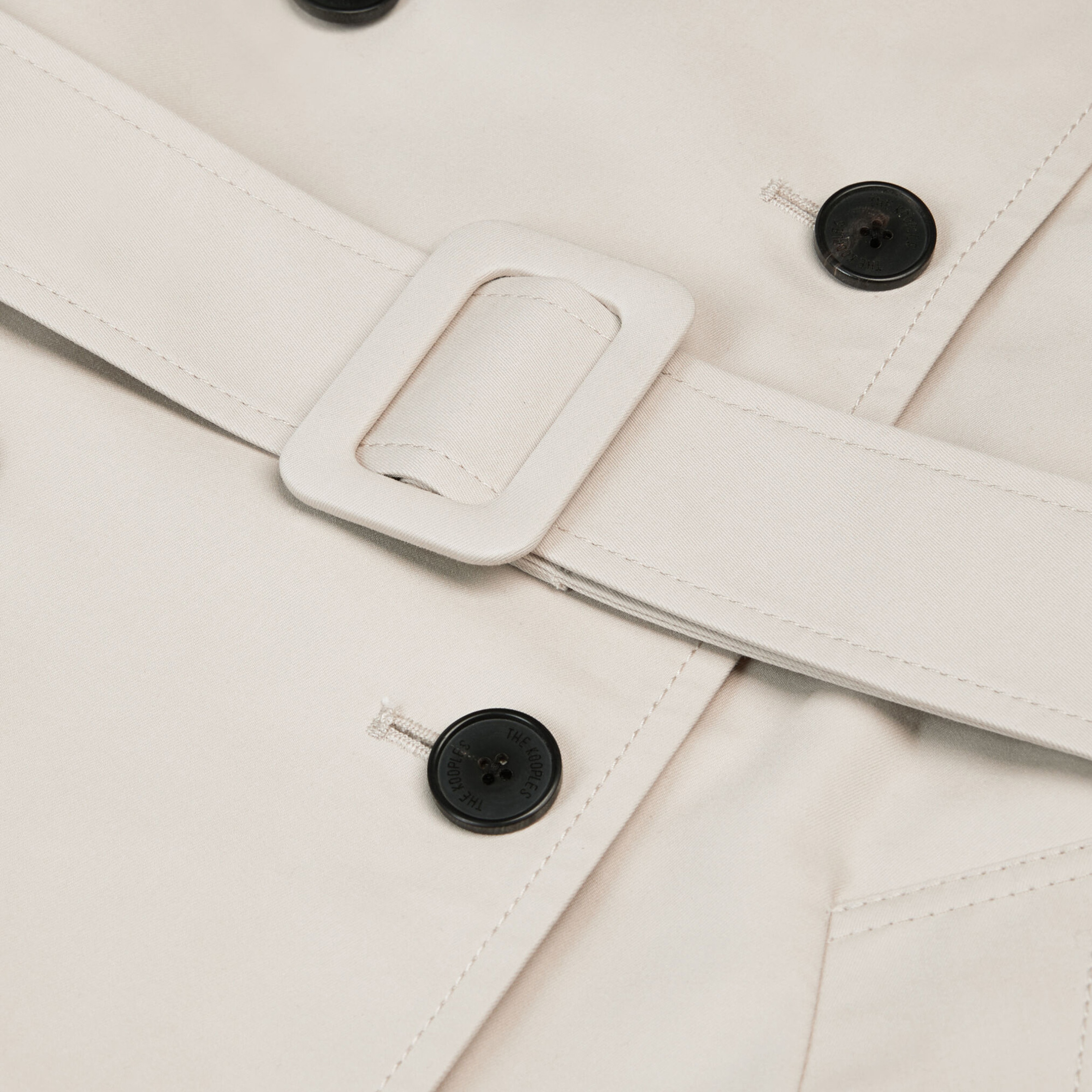 KADIN STRAIGHT FIT KREM TRENÇKOT