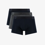 Tommy Hilfiger Trunk 3'lü Siyah Bantlı Erkek Siyah/Gri Boxer