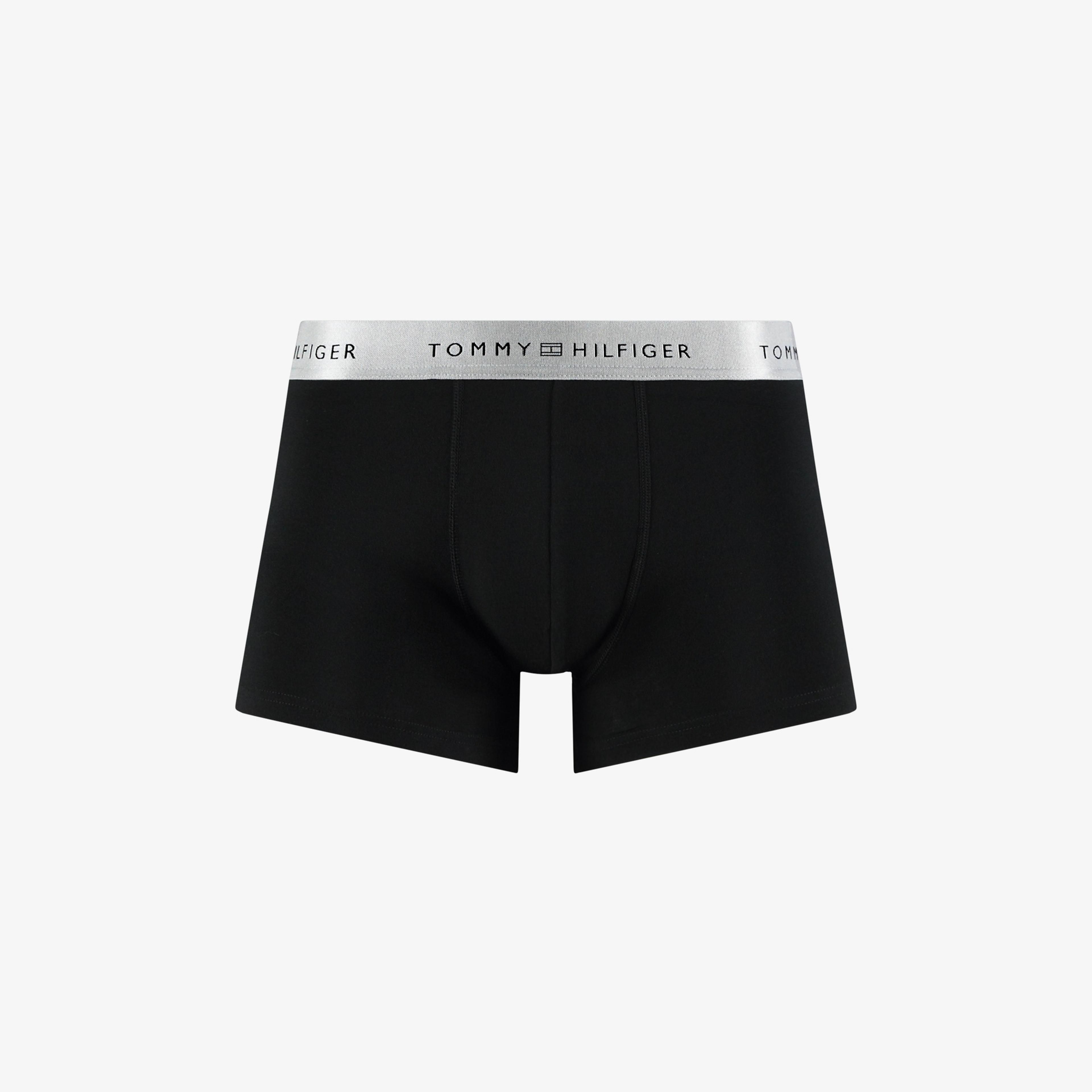 Tommy Hilfiger Trunk 3'lü Erkek Metalik Logo Siyah Boxer