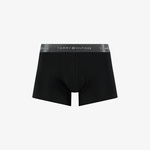 Tommy Hilfiger Trunk 3'lü Erkek Metalik Logo Siyah Boxer