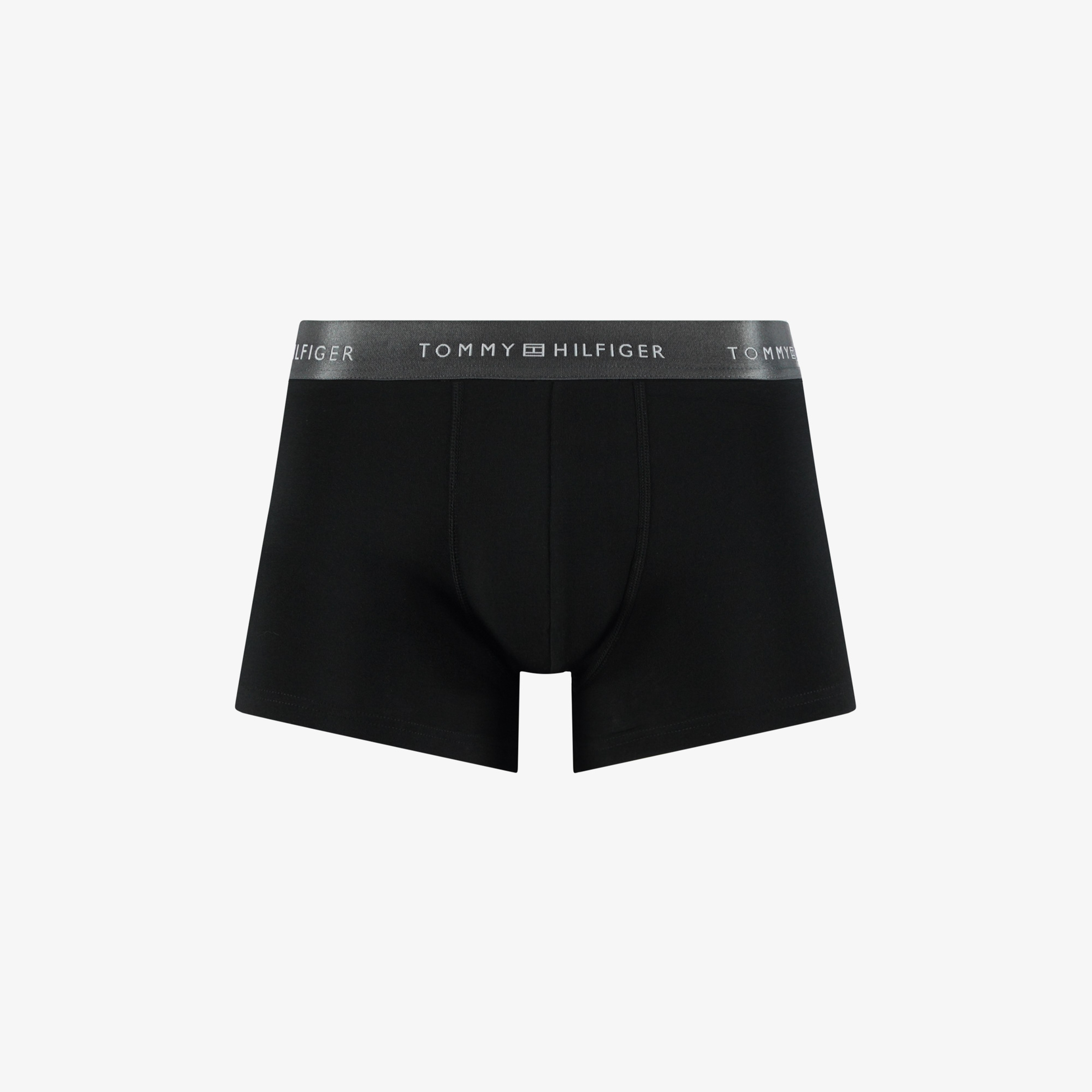 Tommy Hilfiger Trunk 3'lü Erkek Metalik Logo Siyah Boxer