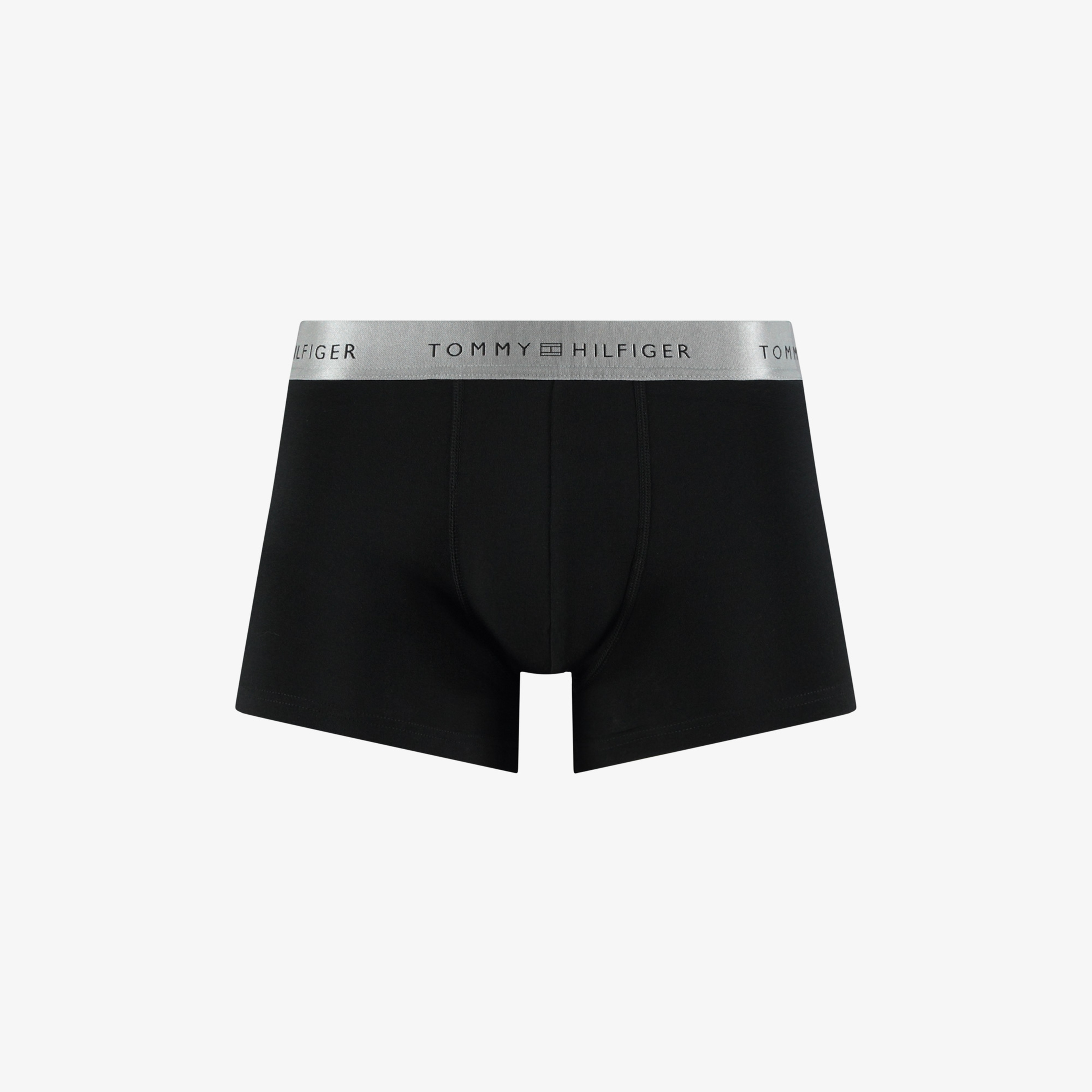 Tommy Hilfiger Trunk 3'lü Erkek Metalik Logo Siyah Boxer