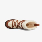 Tommy Hilfiger Lace-Up Faux Shearling Kadın Kahverengi Kar Botu